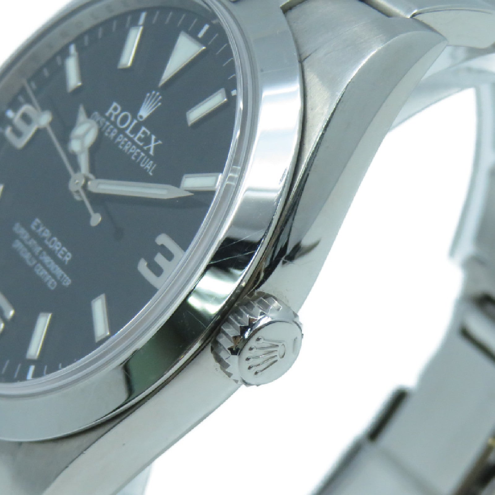 ROLEX 【激減優惠】ExplorerⅠ不鏽鋼手錶自動機芯黑色