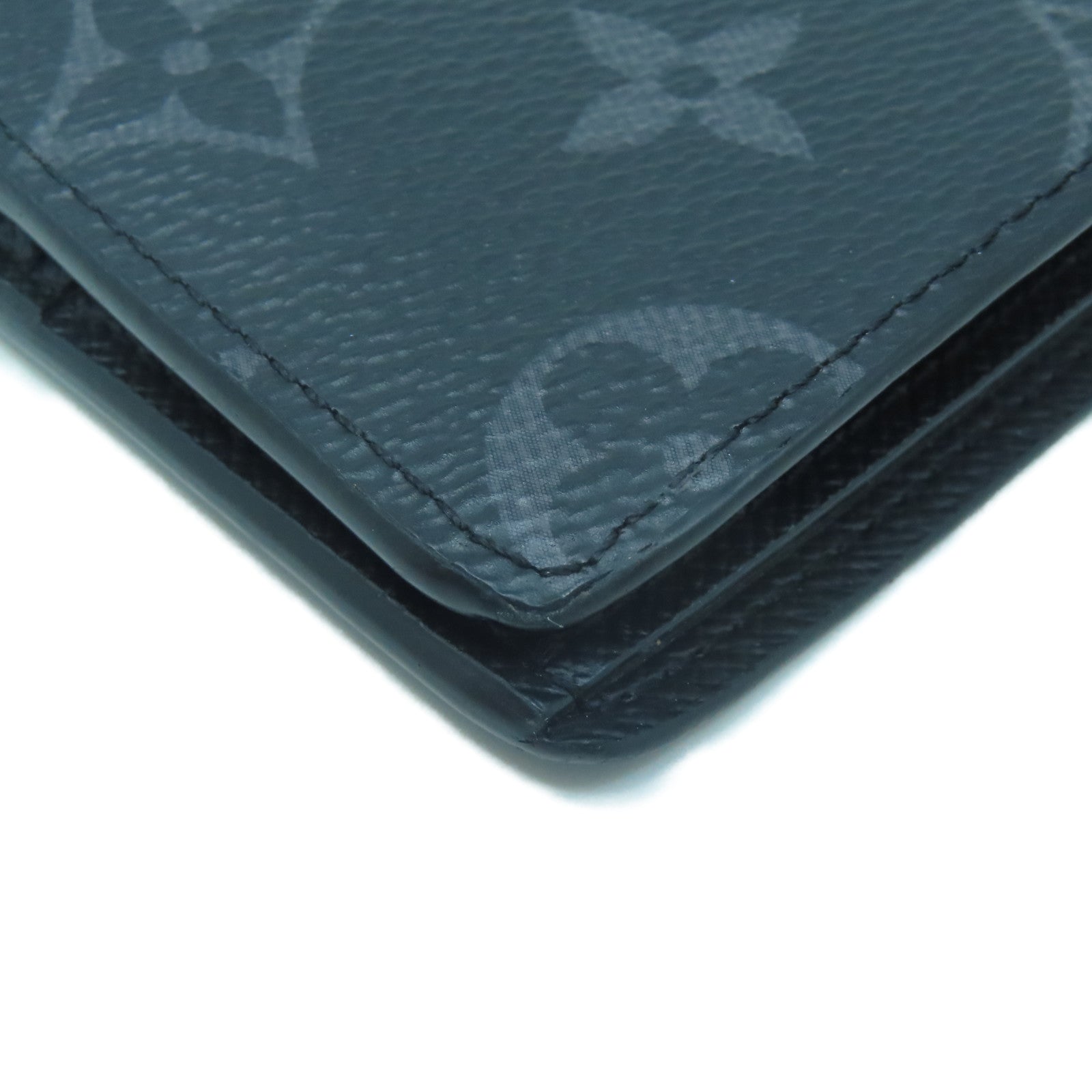 LOUIS VUITTON Monogram Eclipse Slender钱包黑色