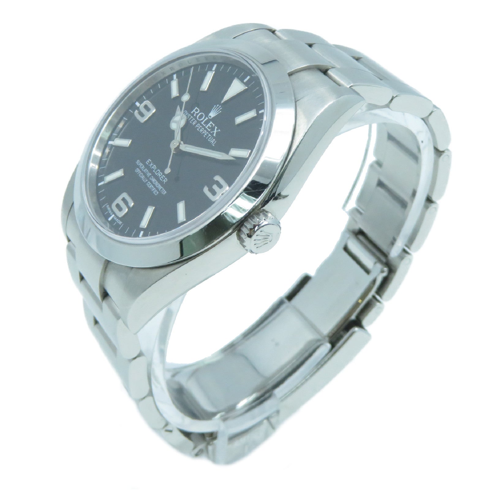 ROLEX 【激減優惠】ExplorerⅠ不鏽鋼手錶自動機芯黑色