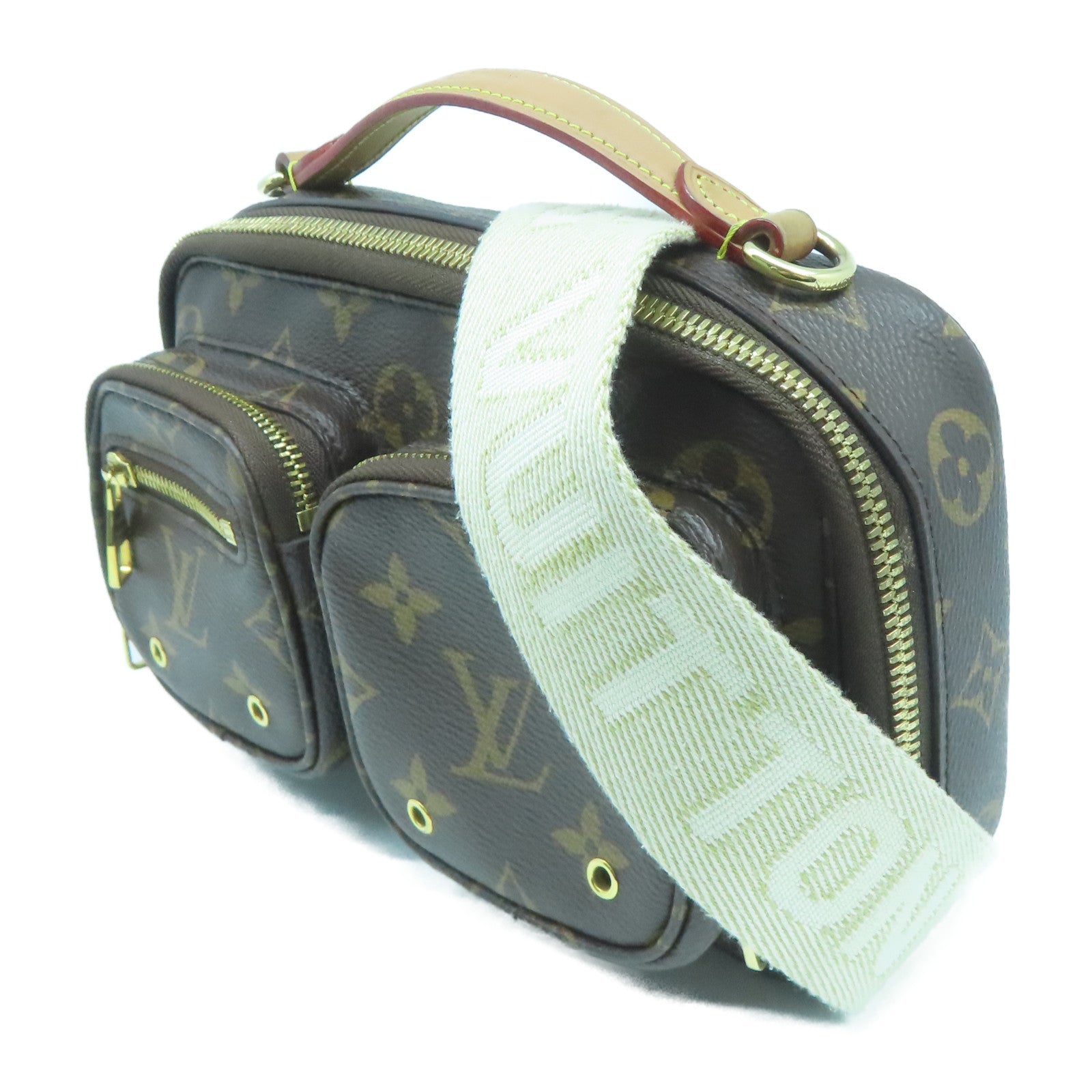 LOUIS VUITTON Monogram Utility Crossbody金扣肩背袋啡色