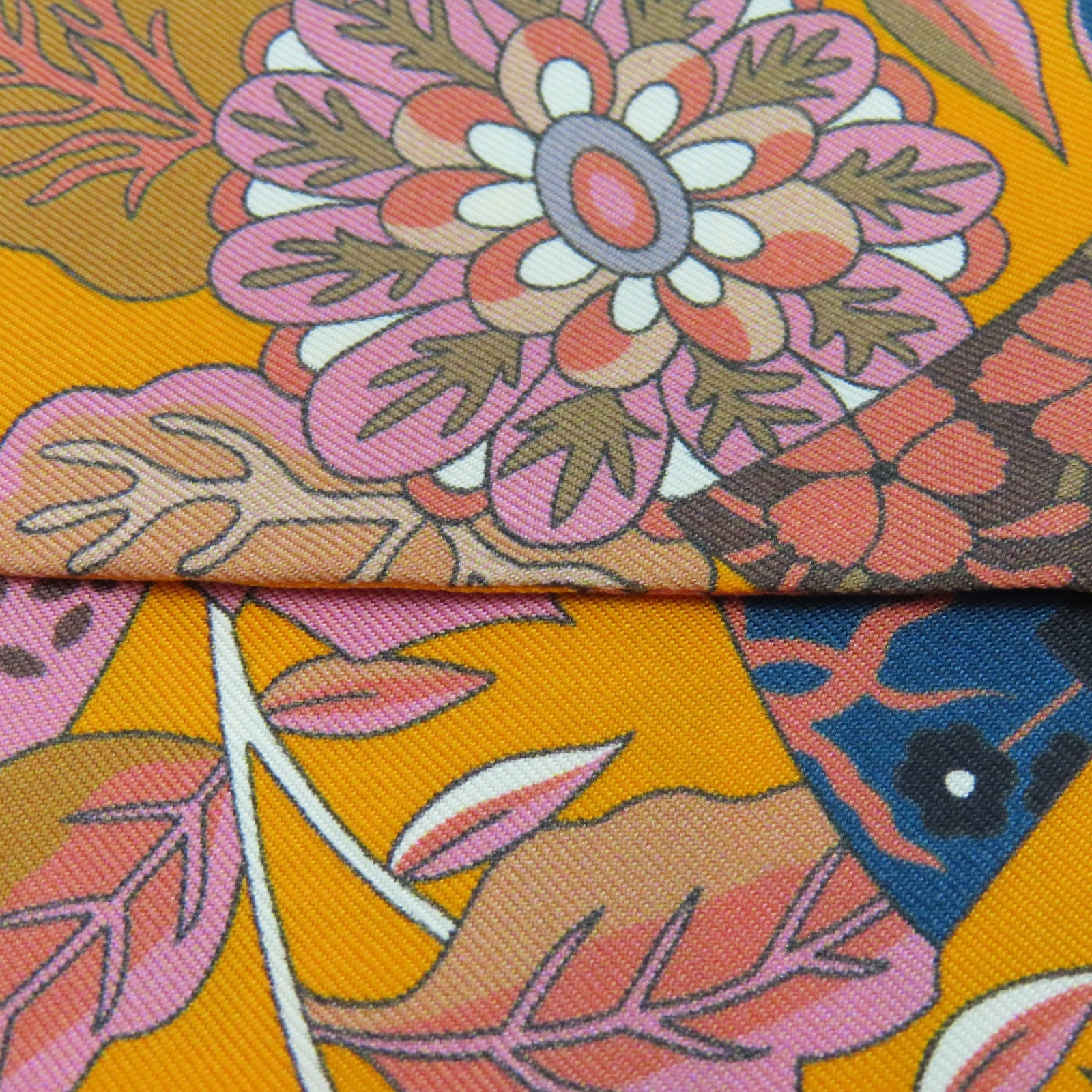 HERMES 【激減優惠】絲質Twilly絲巾橘色