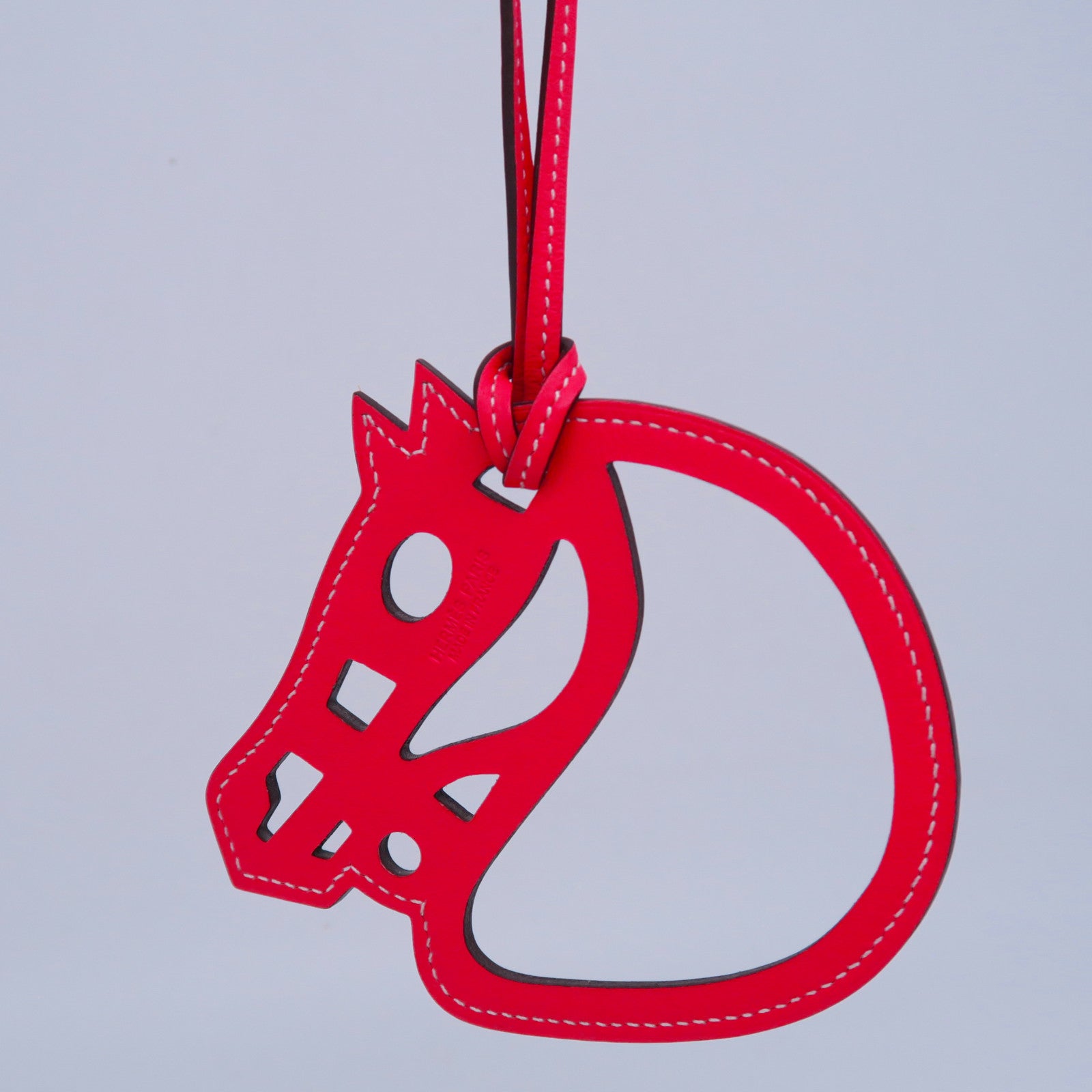 HERMES Vache liegeeHorse Charm掛飾杜鵑粉色