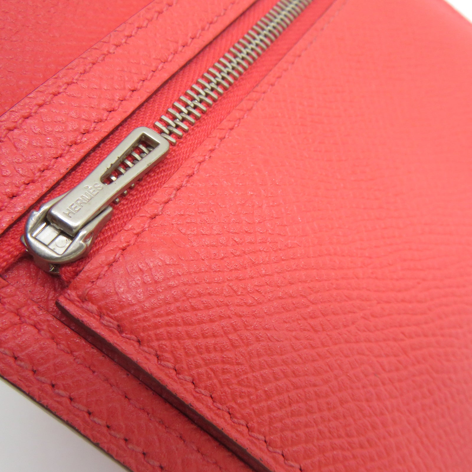 HERMES Epsom皮革Bearn W Snap Wallet銀扣錢包T5