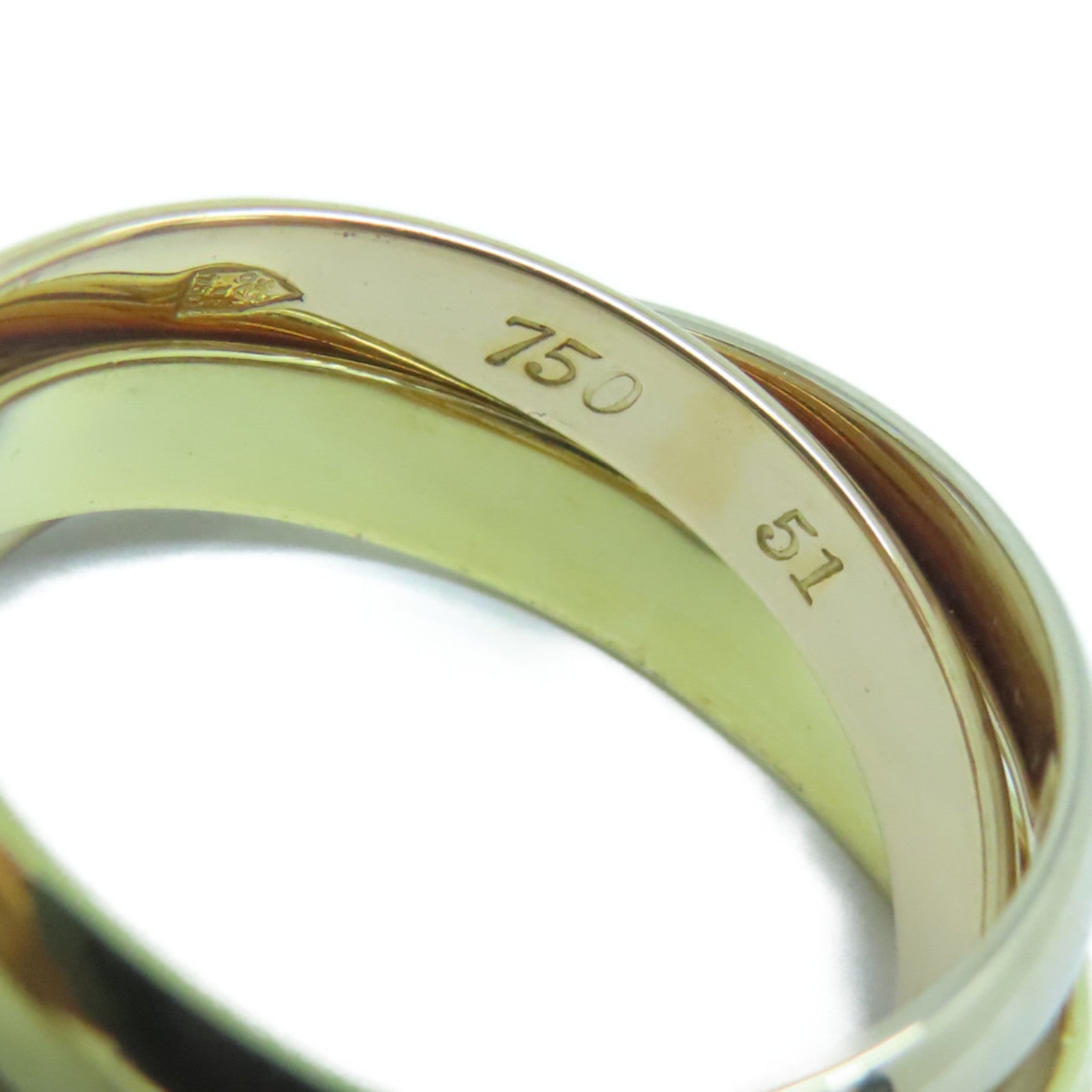 CARTIER 【激減優惠】18K黃金/玫瑰金/白金Trinity戒指US#5.5/Cartier#52金色/粉金色/銀色