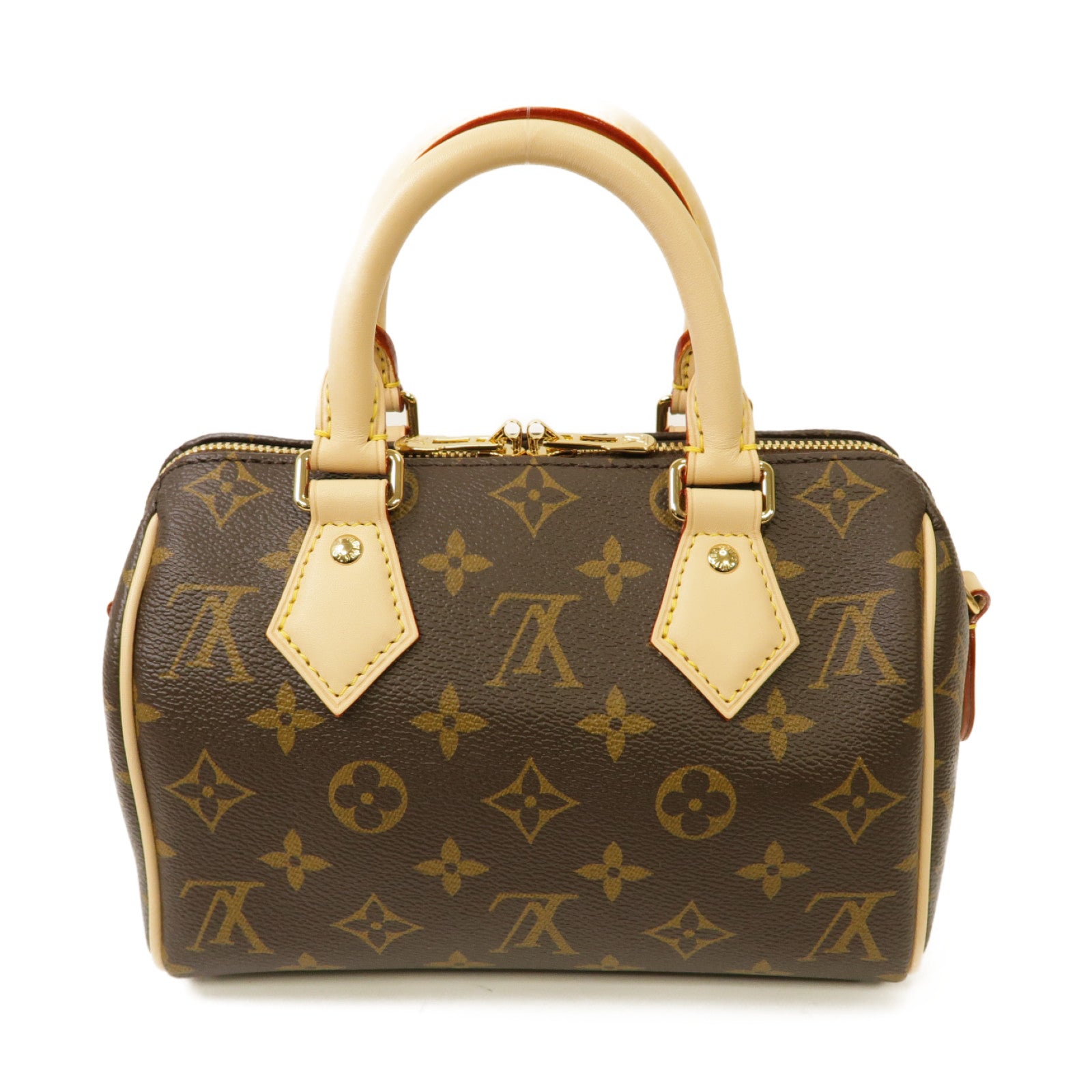 LOUIS VUITTON Monogram Speedy Bandouliere 20金扣手挽肩背兩用袋棕色