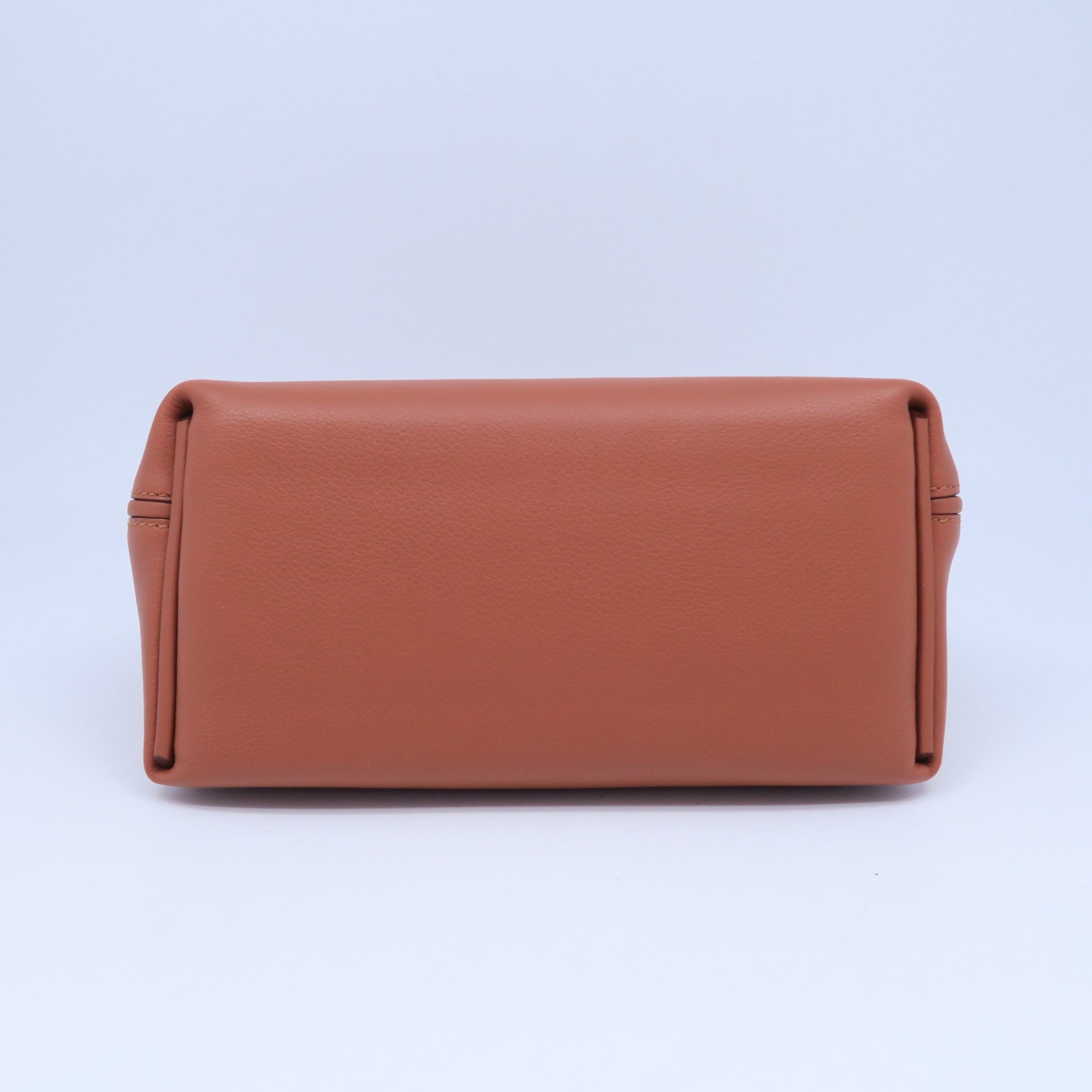 HERMES Evercolor皮革Mini 24/24銀扣手挽肩背兩用袋經典駝色