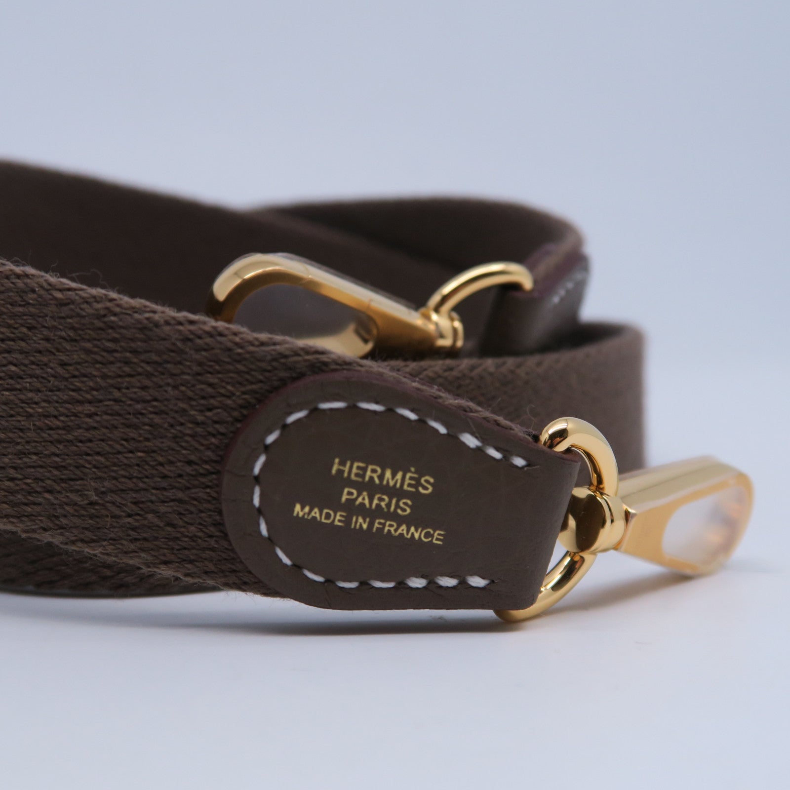HERMES Clemence皮革Evelyne TPM金扣肩背袋大象灰色