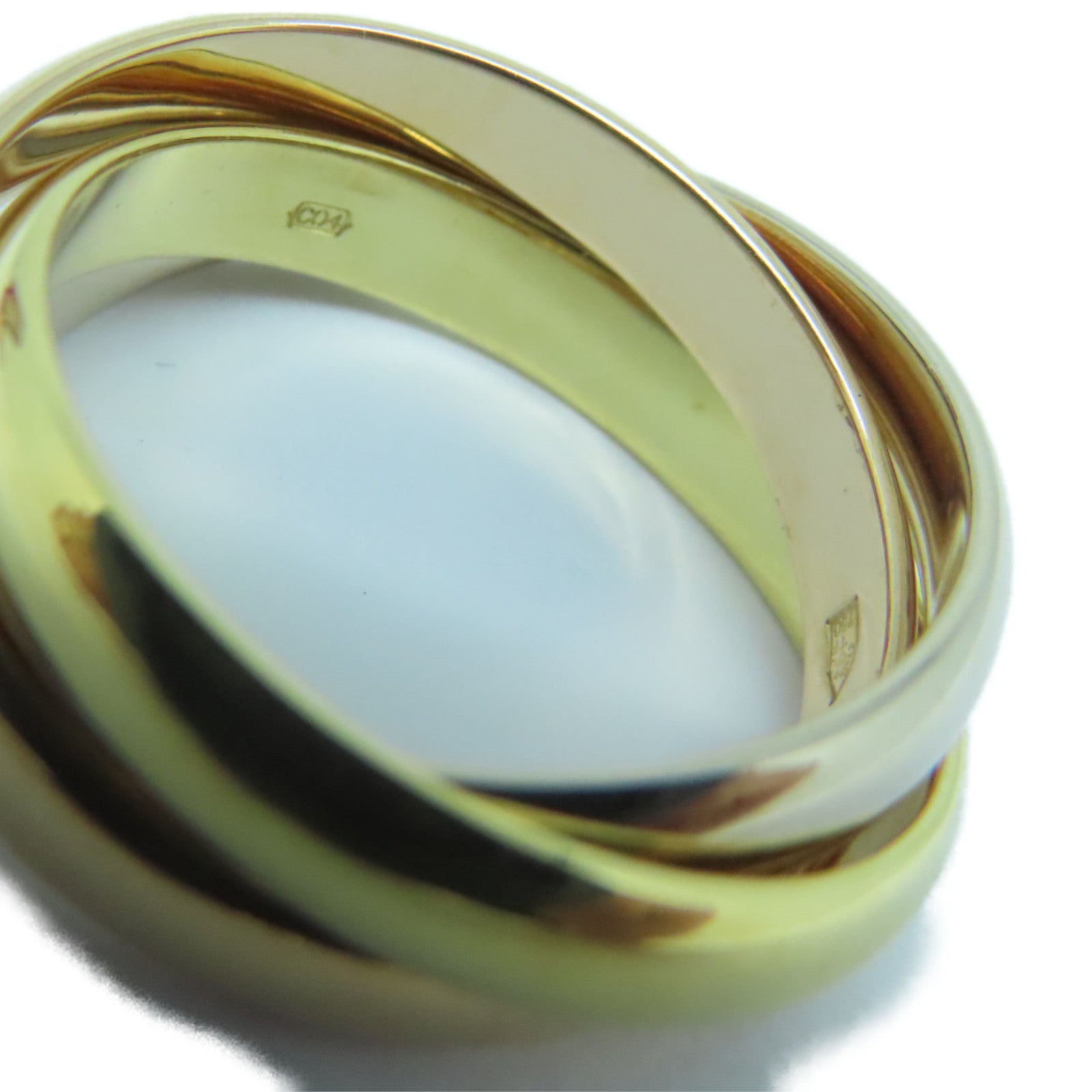 CARTIER 【激減優惠】18K黃金/玫瑰金/白金Trinity戒指US#5.5/Cartier#52金色/粉金色/銀色