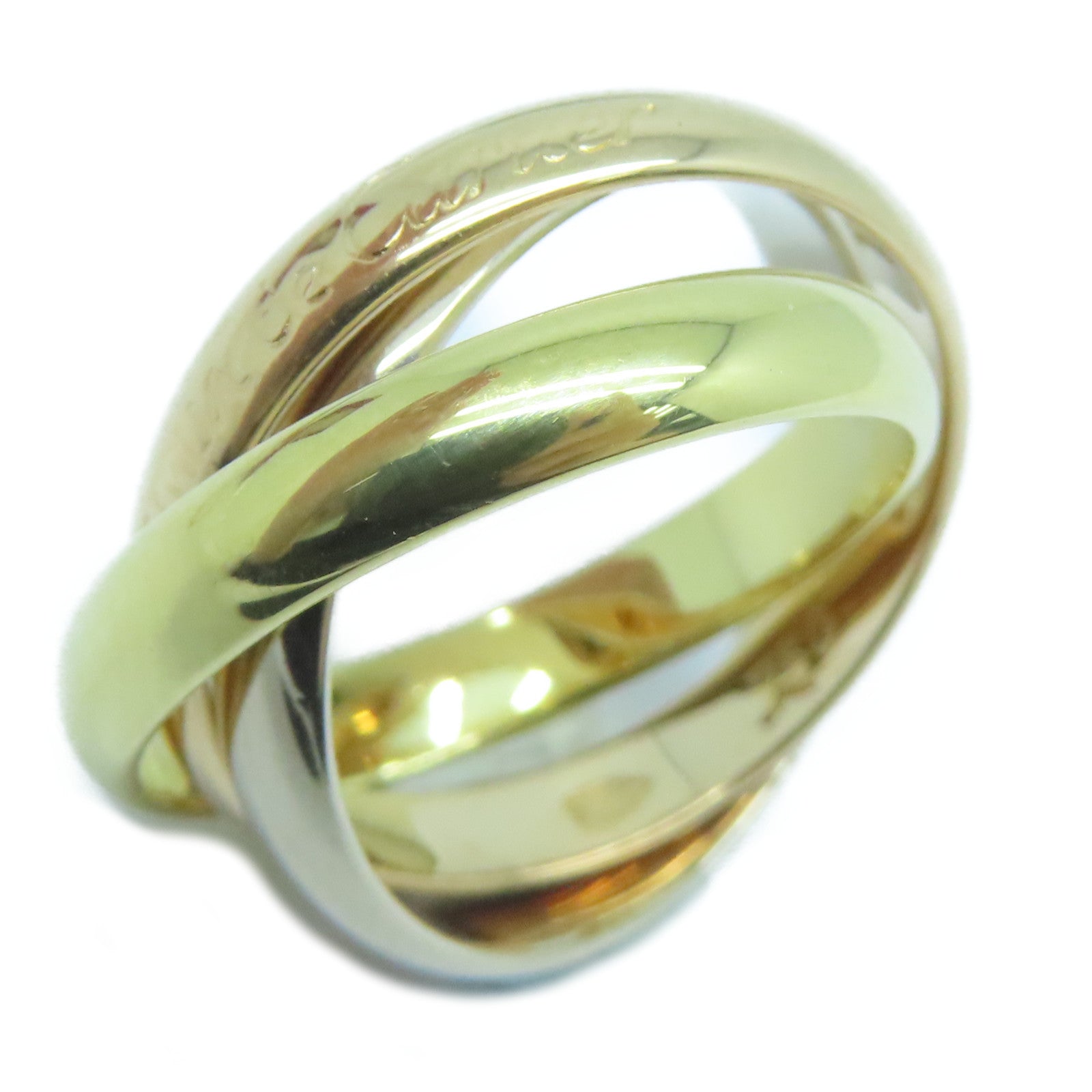 CARTIER 【激減優惠】18K黃金/玫瑰金/白金Trinity戒指US#5.5/Cartier#52金色/粉金色/銀色