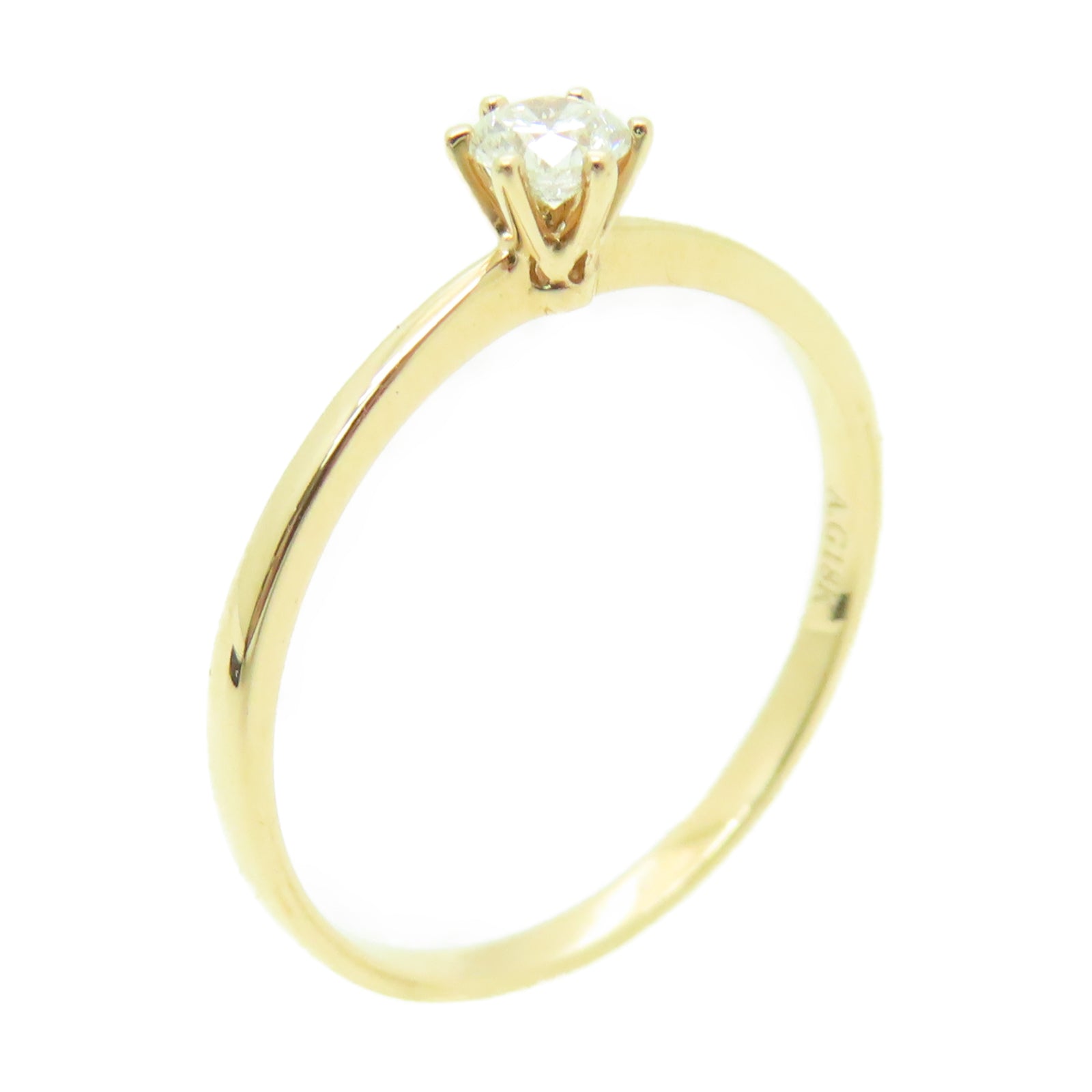 JEWELRY 18K玫瑰金Diamond Ring 0.15ct鑽石戒指US#5.5