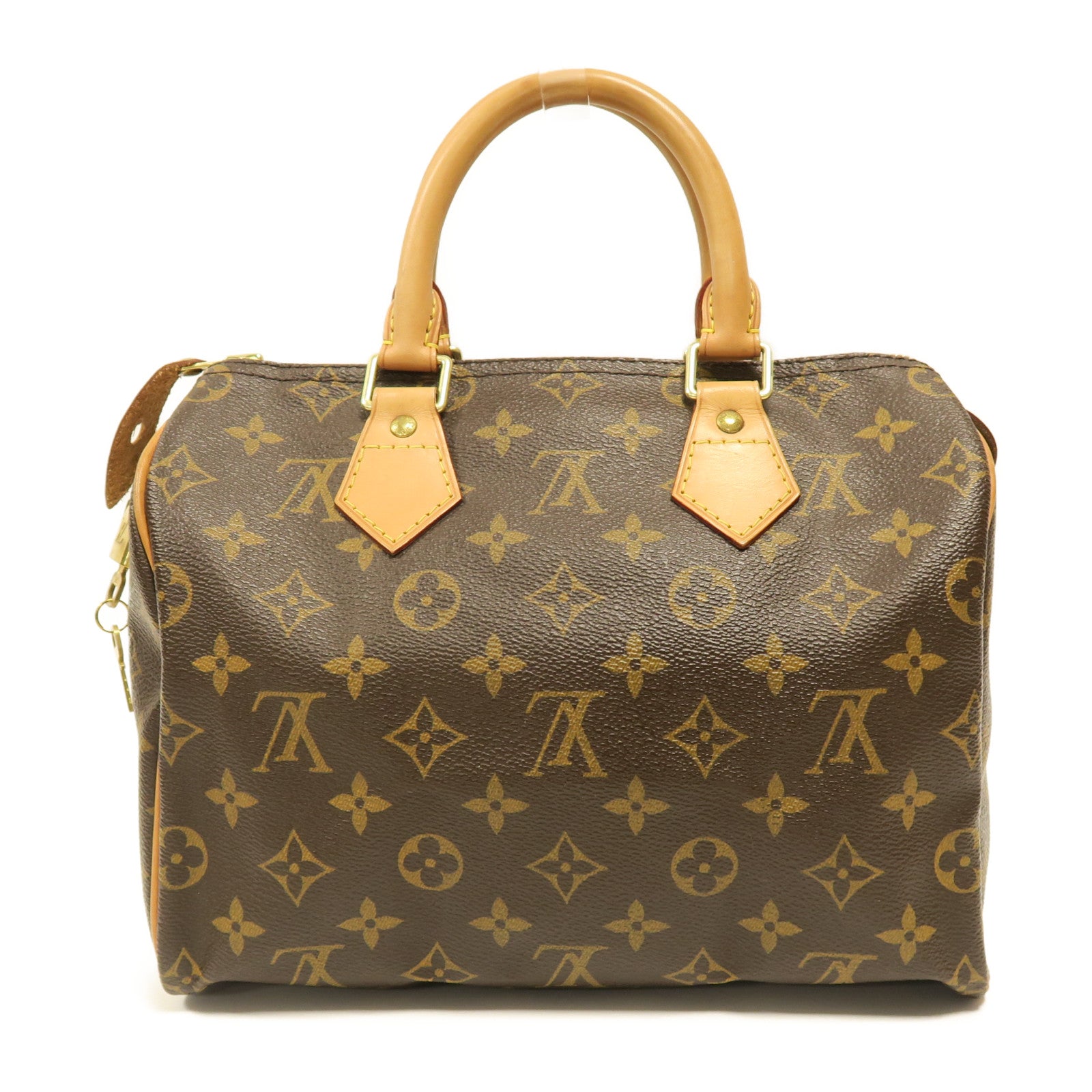 LOUIS VUITTON Monogram Speedy 25金扣手挽袋啡色