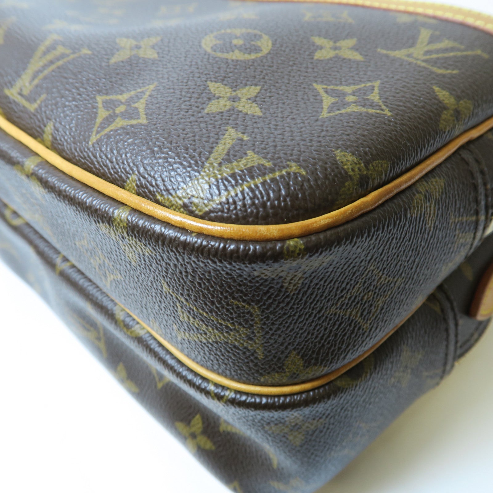 LOUIS VUITTON Monogram Reporter PM金扣肩背袋啡色