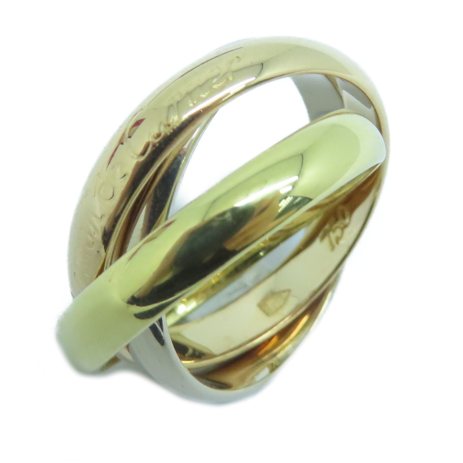 CARTIER 【激減優惠】18K黃金/玫瑰金/白金Trinity戒指US#5.5/Cartier#52金色/粉金色/銀色