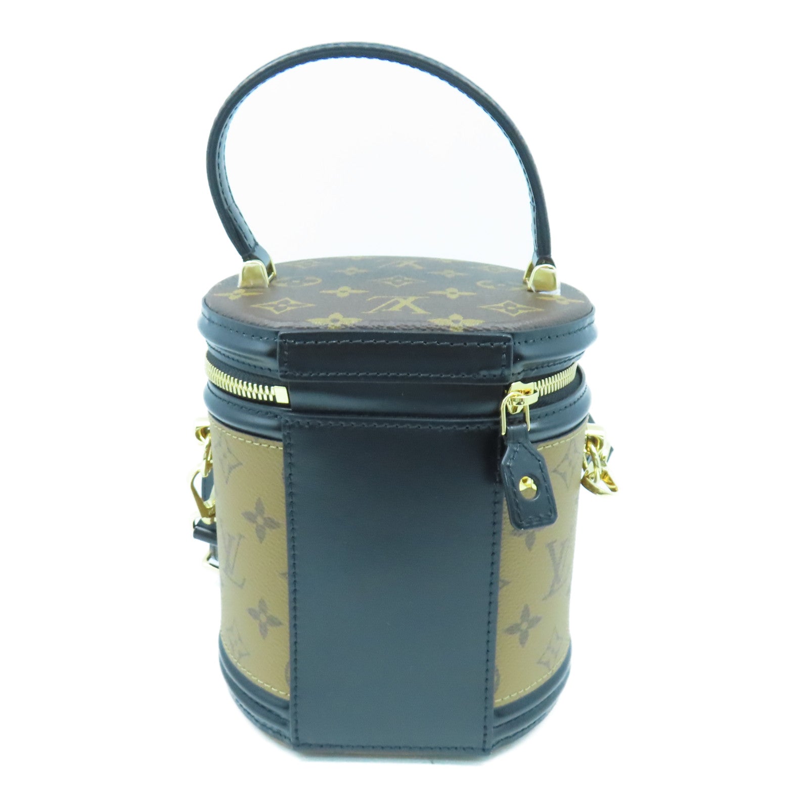 LOUIS VUITTON Monogram Reverse Cannes金扣手挽肩背兩用袋啡色