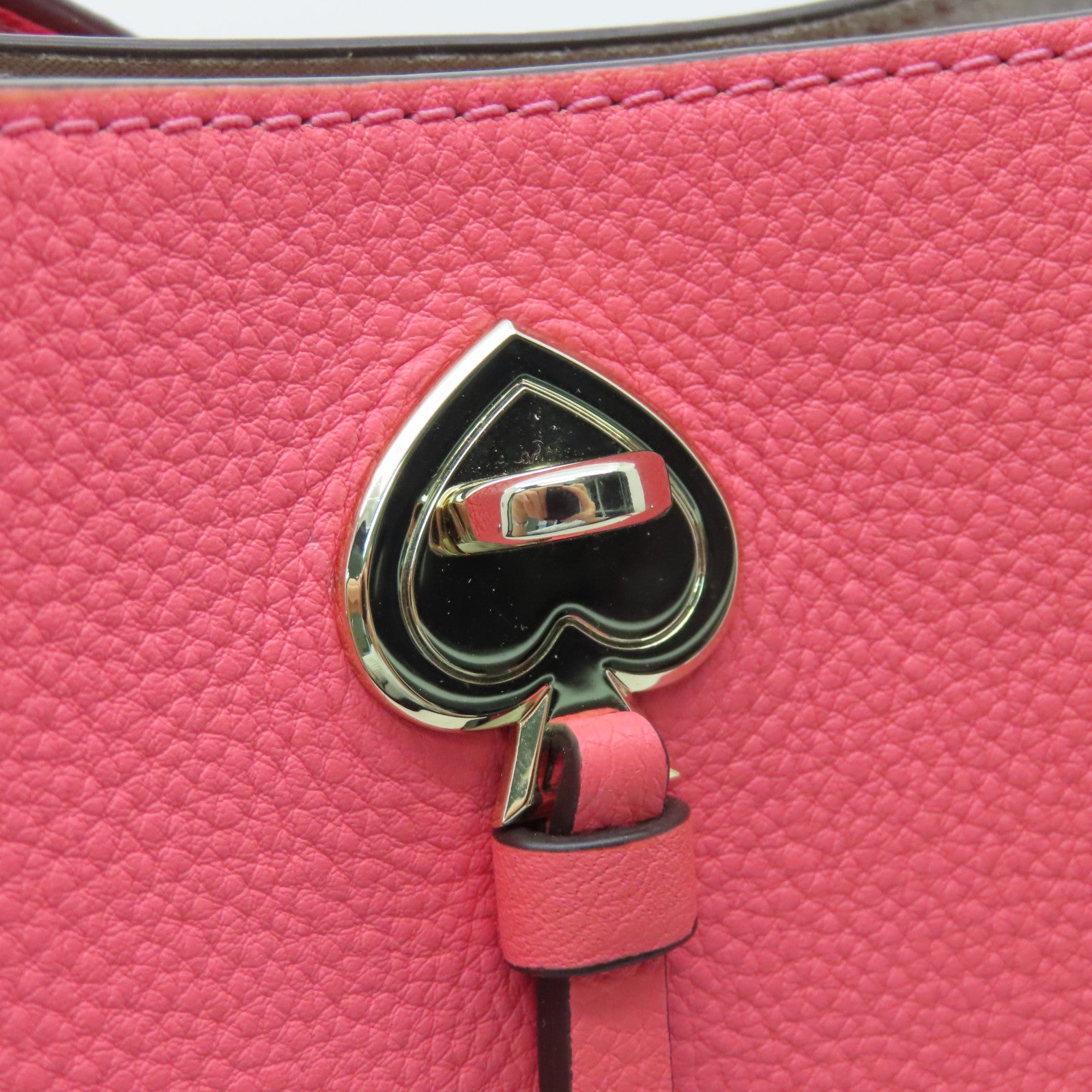 Kate Spade 牛皮皮革Shoulder Bag金扣肩背袋粉紅色