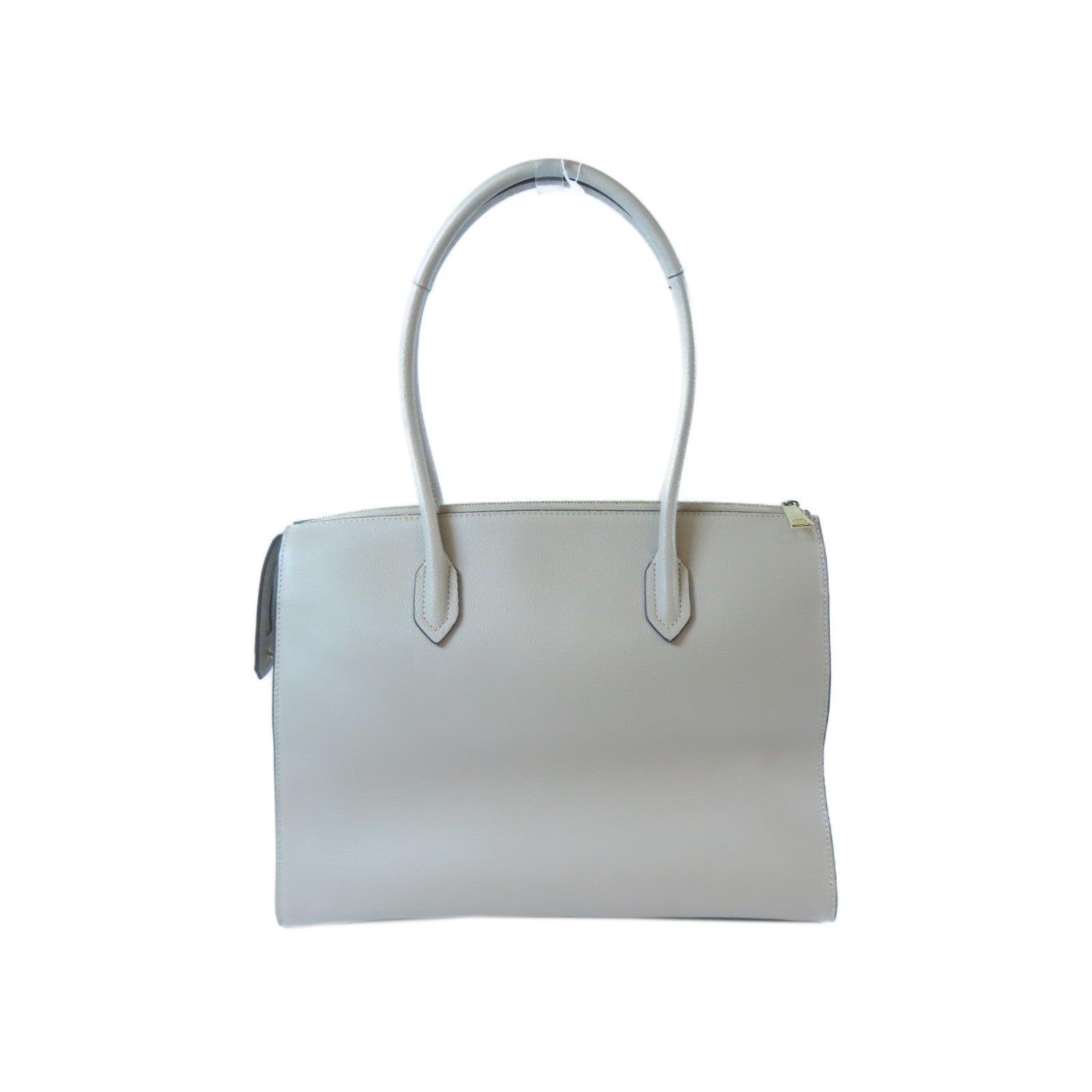 Furla 牛皮皮革Tote Bag金扣肩背袋淺褐色