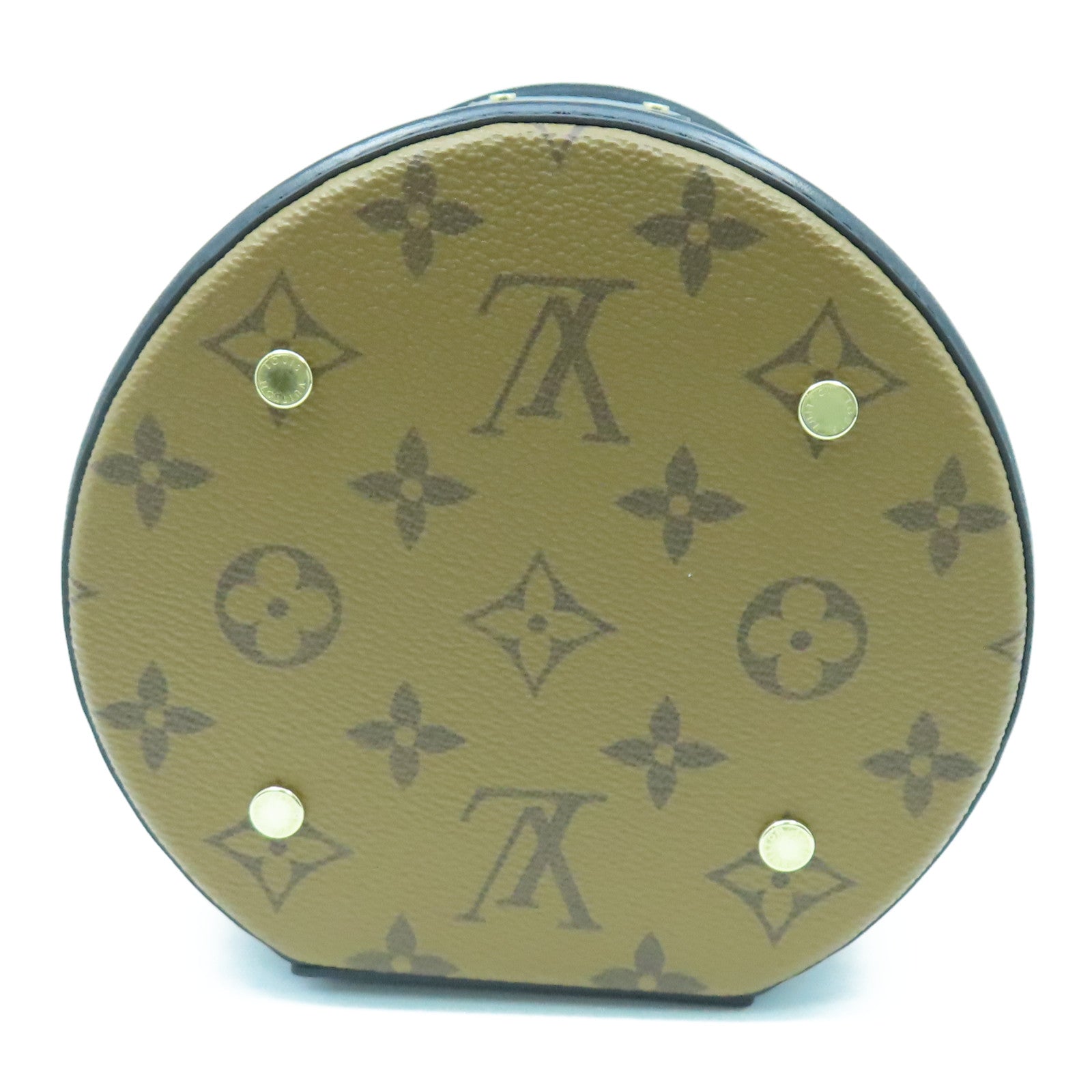 LOUIS VUITTON Monogram Reverse Cannes金扣手挽肩背兩用袋啡色