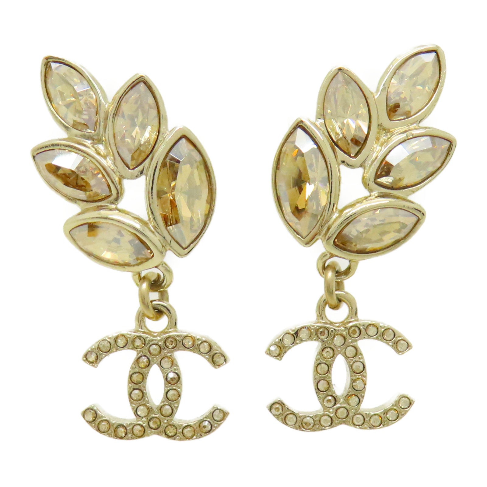 CHANEL 金屬Earrings耳環金色/黃色