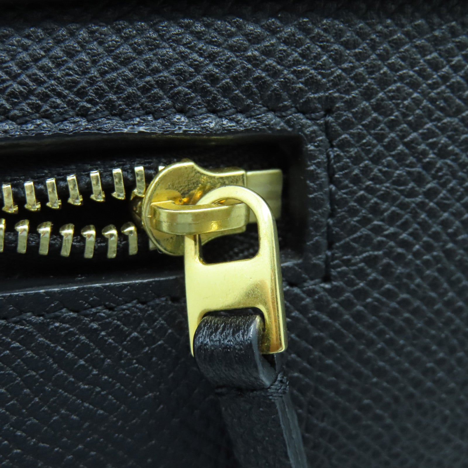 CELINE 牛皮皮革Micro Belt Bag金扣手挽肩背兩用袋黑色
