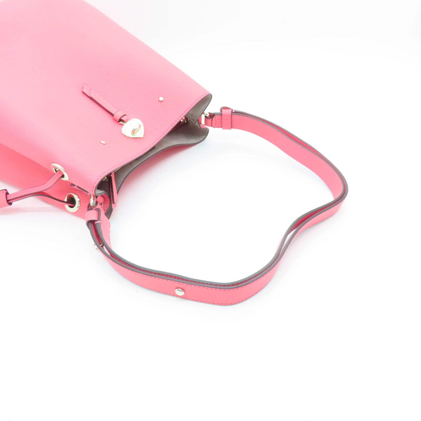 Kate Spade 牛皮皮革Shoulder Bag金扣肩背袋粉紅色