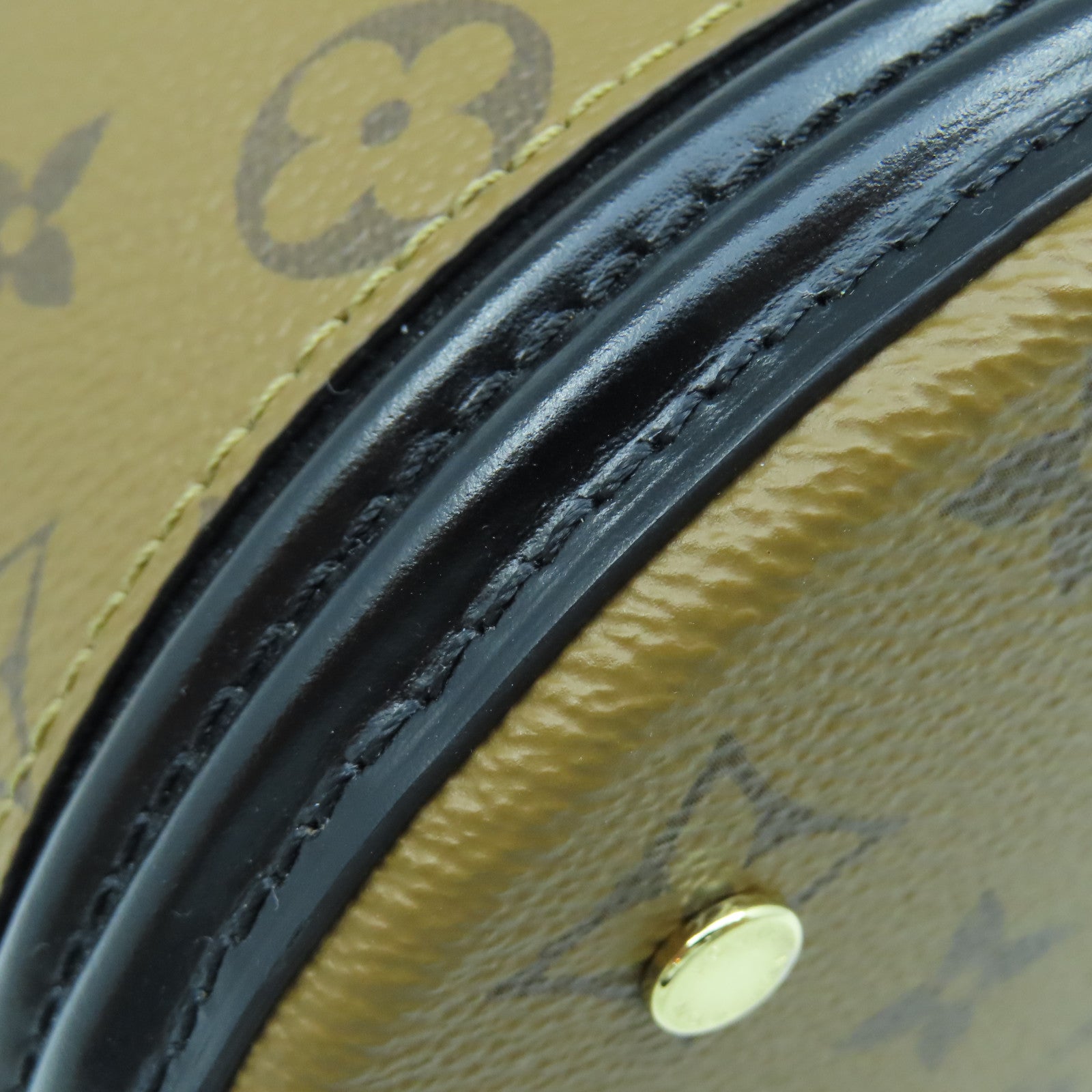 LOUIS VUITTON Monogram Reverse Cannes金扣手挽肩背兩用袋啡色