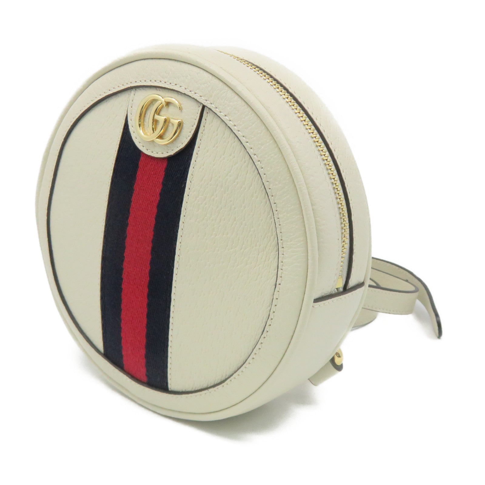 GUCCI 牛皮皮革Ophidia Mini Backpack背包米白色