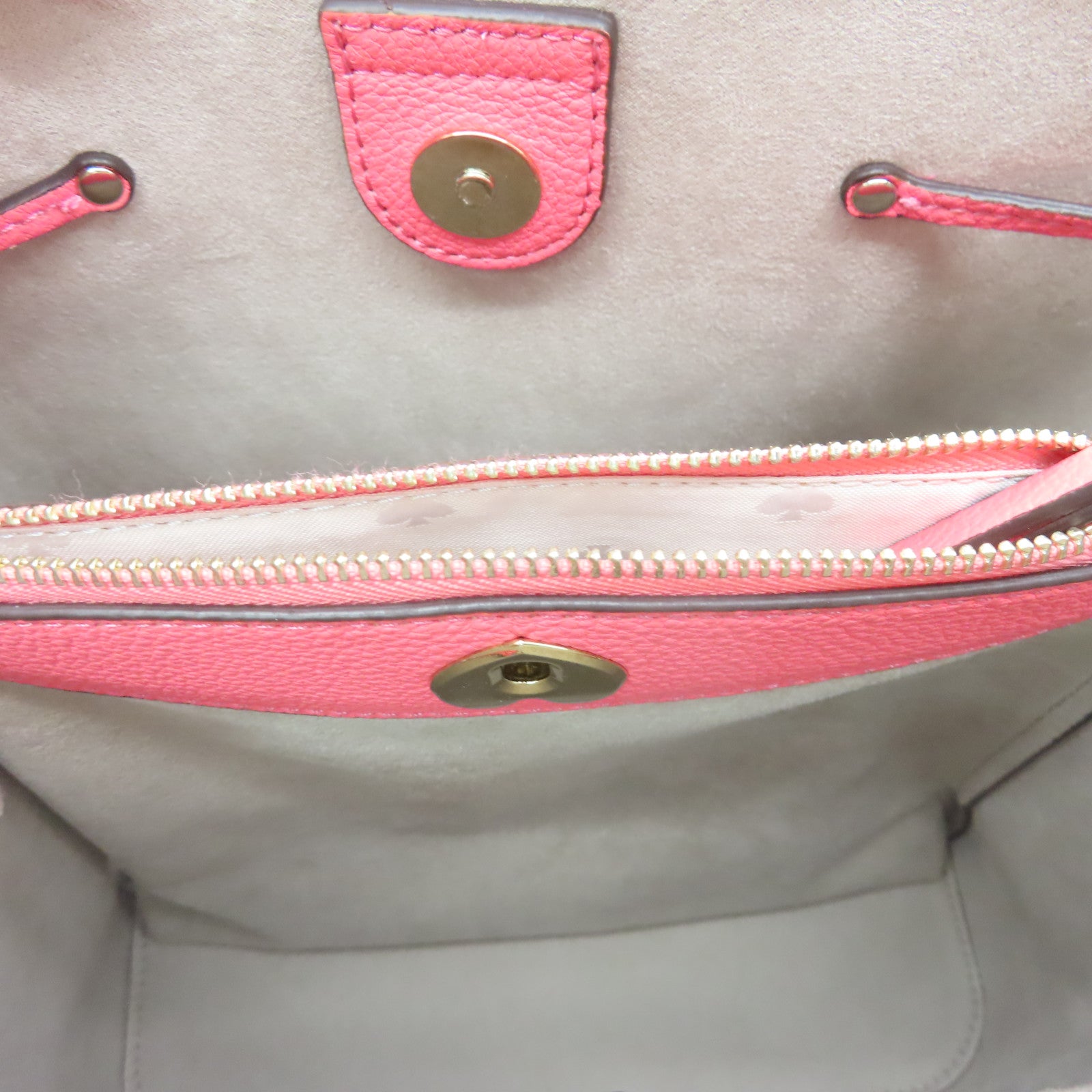 Kate Spade 牛皮皮革Shoulder Bag金扣肩背袋粉紅色
