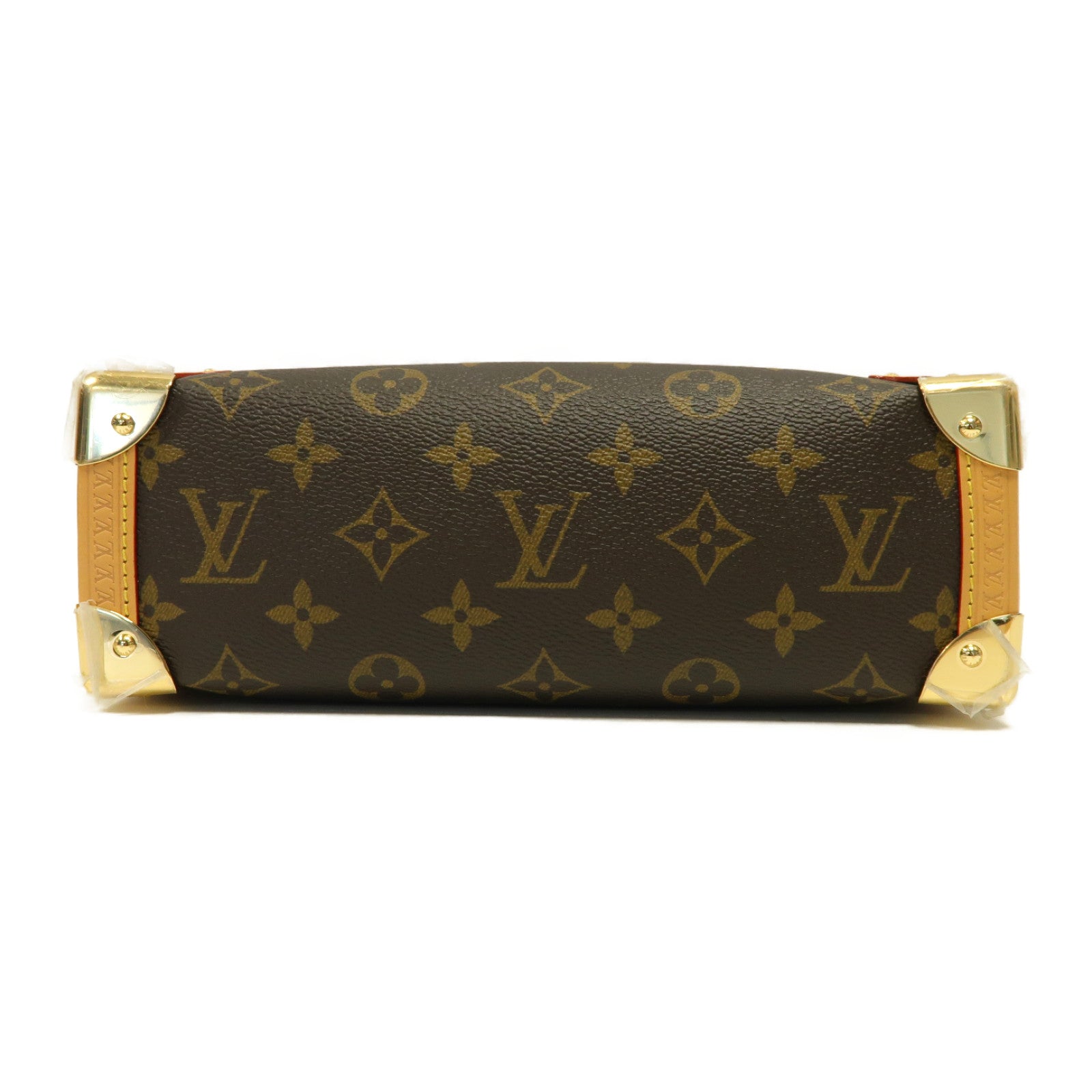 LOUIS VUITTON Monogram Side Trunk MM金扣手挽肩背兩用袋啡色