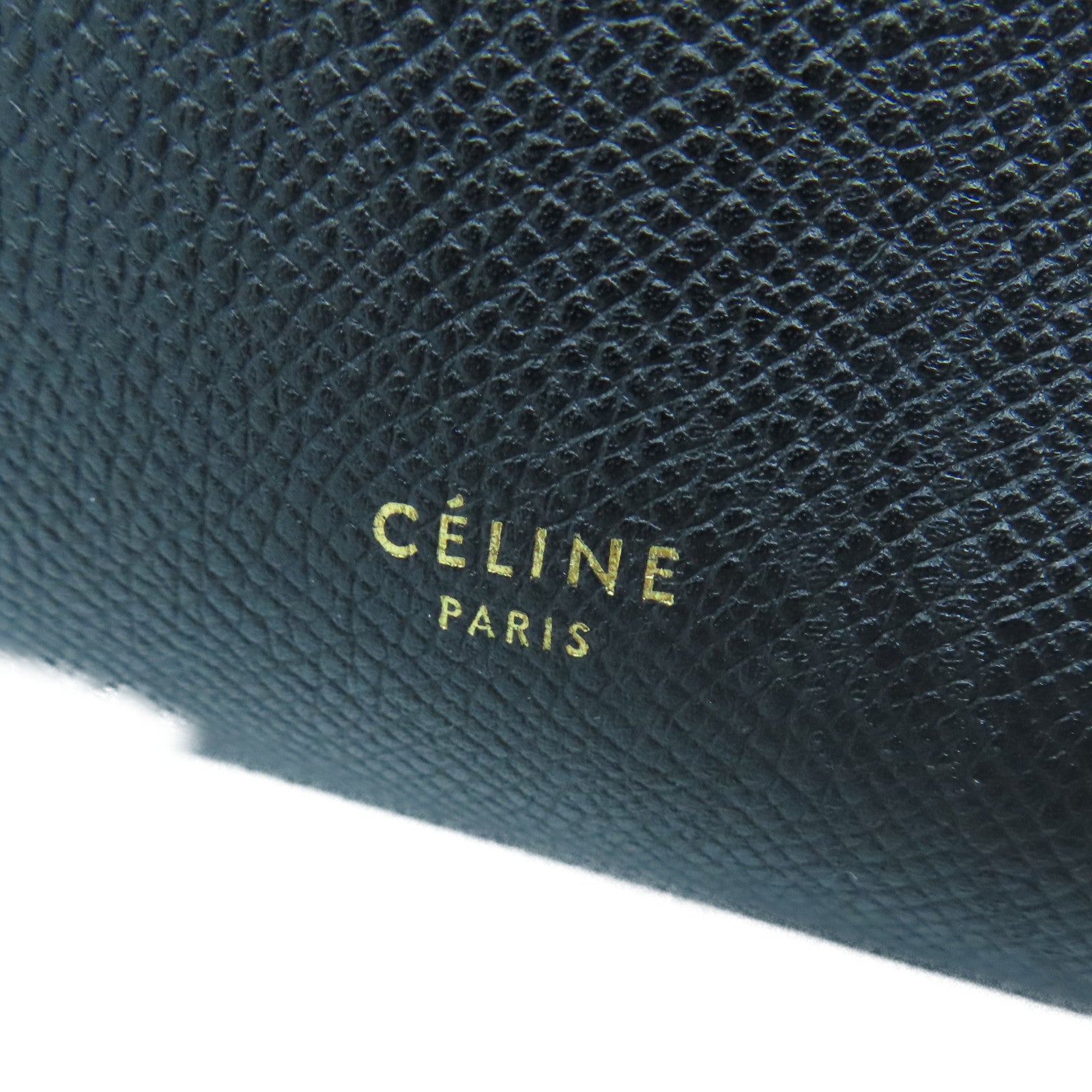 CELINE 牛皮皮革Micro Belt Bag金扣手挽肩背兩用袋黑色