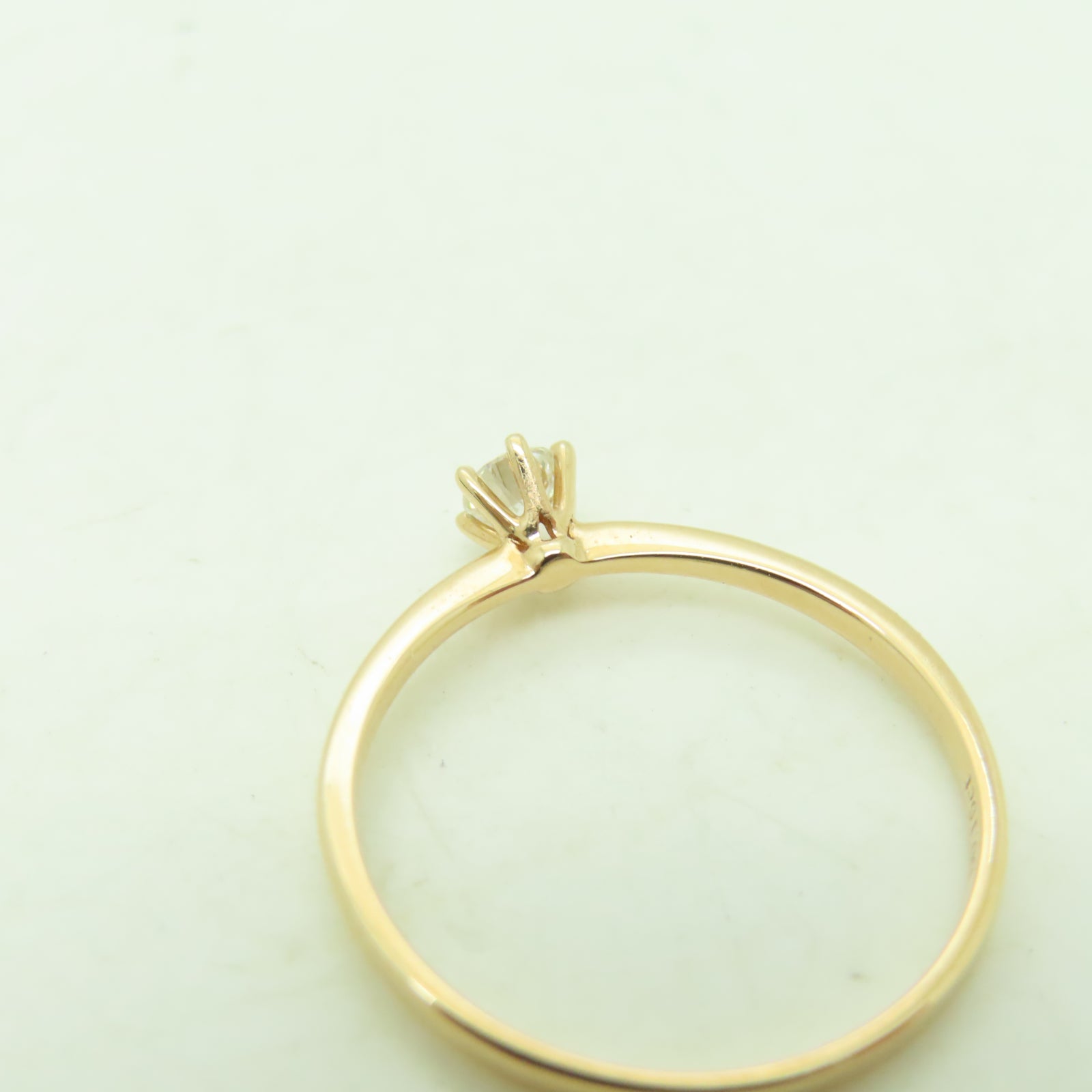 JEWELRY 18K玫瑰金Diamond Ring 0.15ct鑽石戒指US#5.5