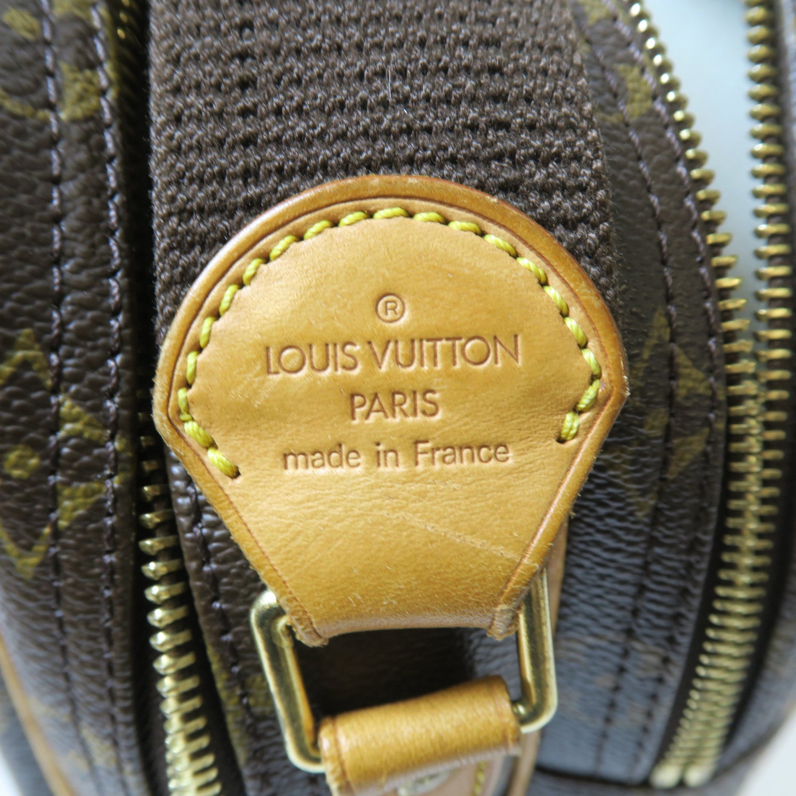 LOUIS VUITTON Monogram Reporter PM金扣肩背袋啡色