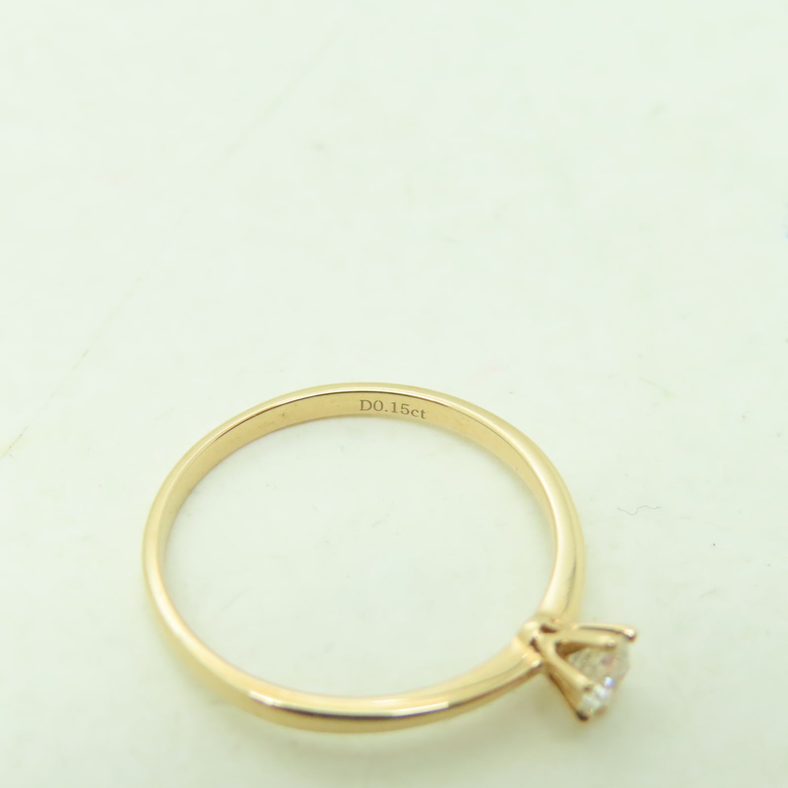 JEWELRY 18K玫瑰金Diamond Ring 0.15ct鑽石戒指US#5.5