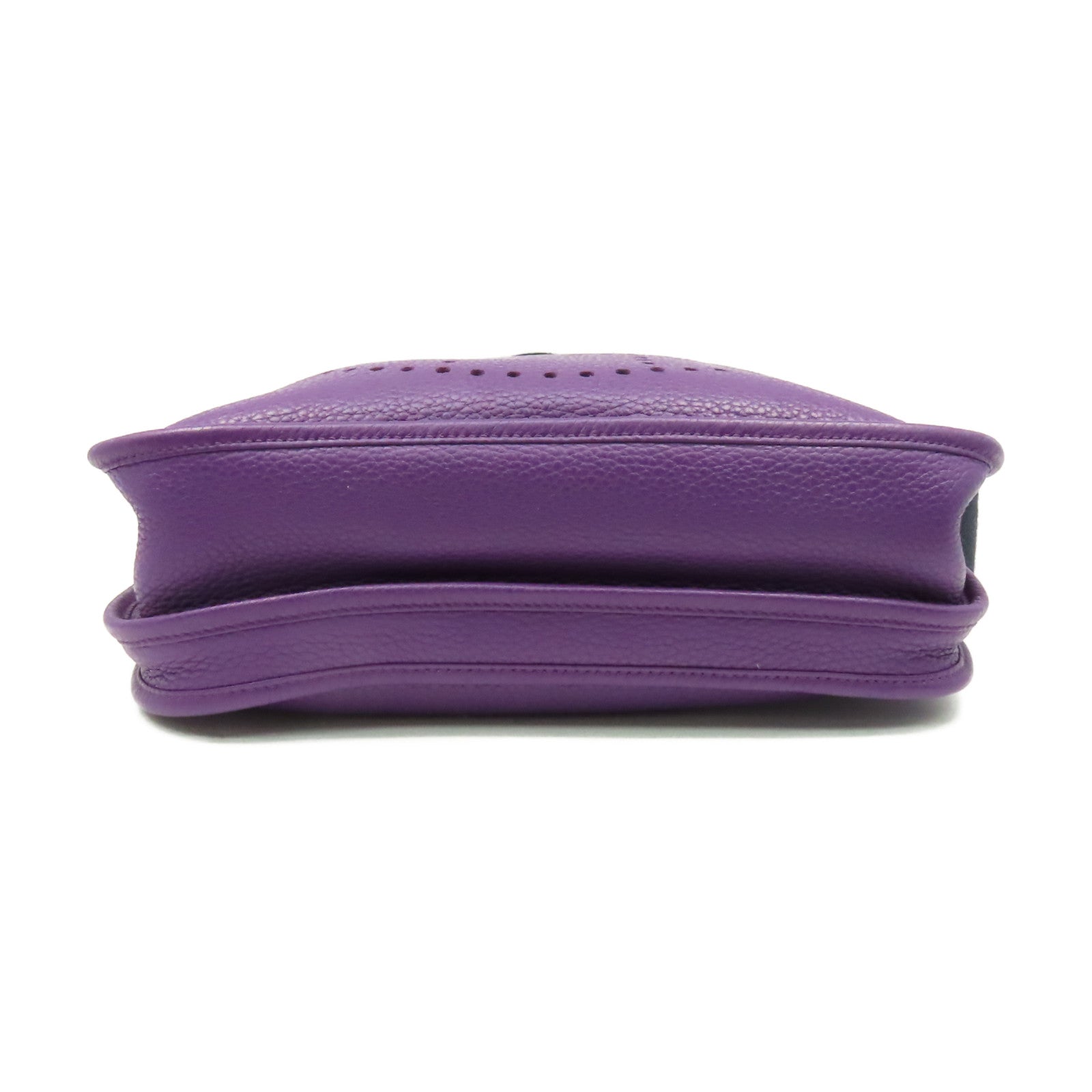 HERMES Clemence皮革Evelyne PM Shoulder Bag銀扣肩背袋Anemone海葵紫色