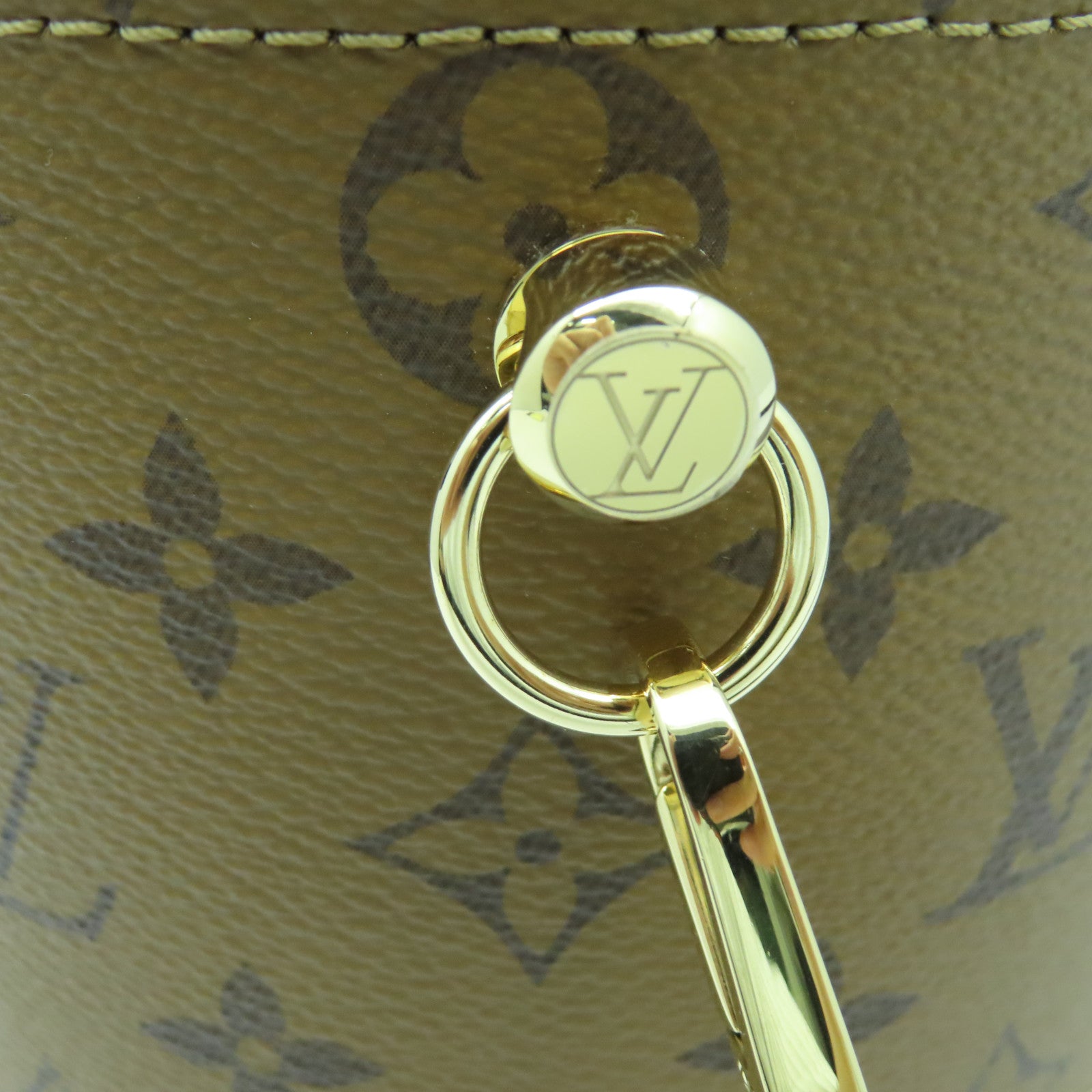 LOUIS VUITTON Monogram Reverse Cannes金扣手挽肩背兩用袋啡色