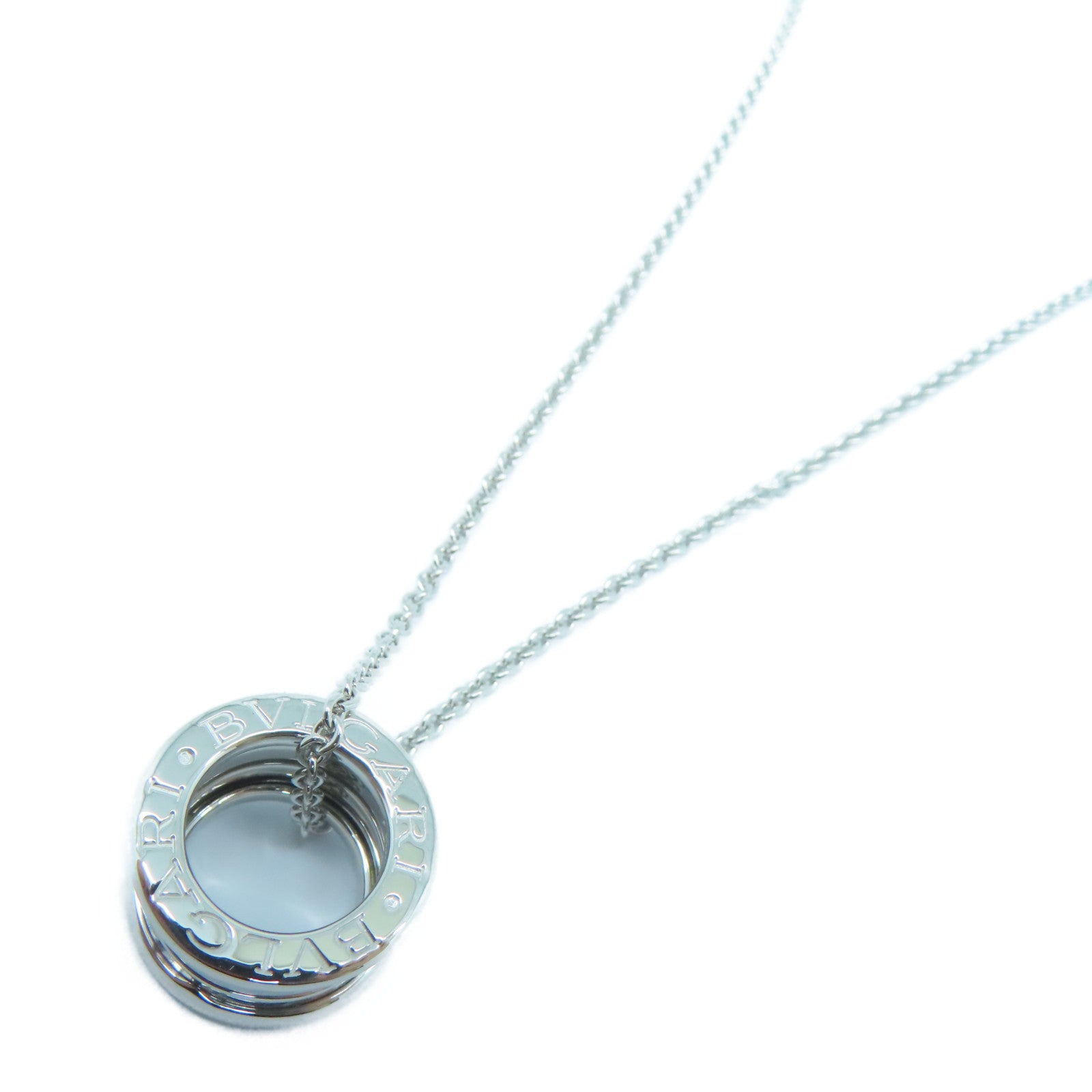 BVLGARI 18K白金B-zero1項鍊銀色