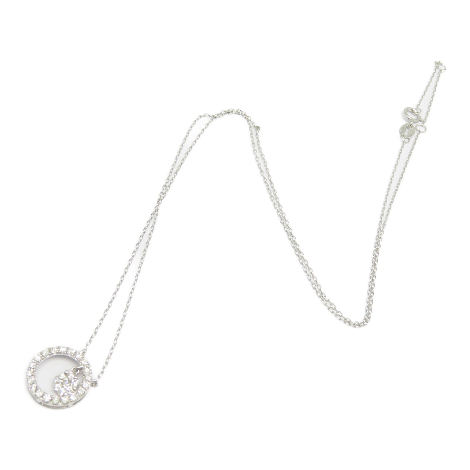 JEWELRY 18K白金Diamond Necklace 0.29ct鑽石項鍊銀色