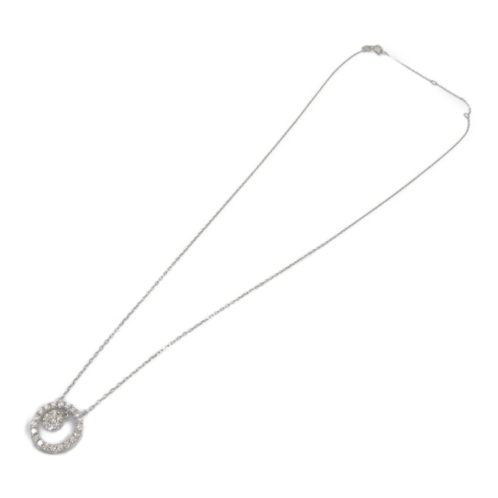 JEWELRY 18K白金Diamond Necklace 0.29ct鑽石項鍊銀色