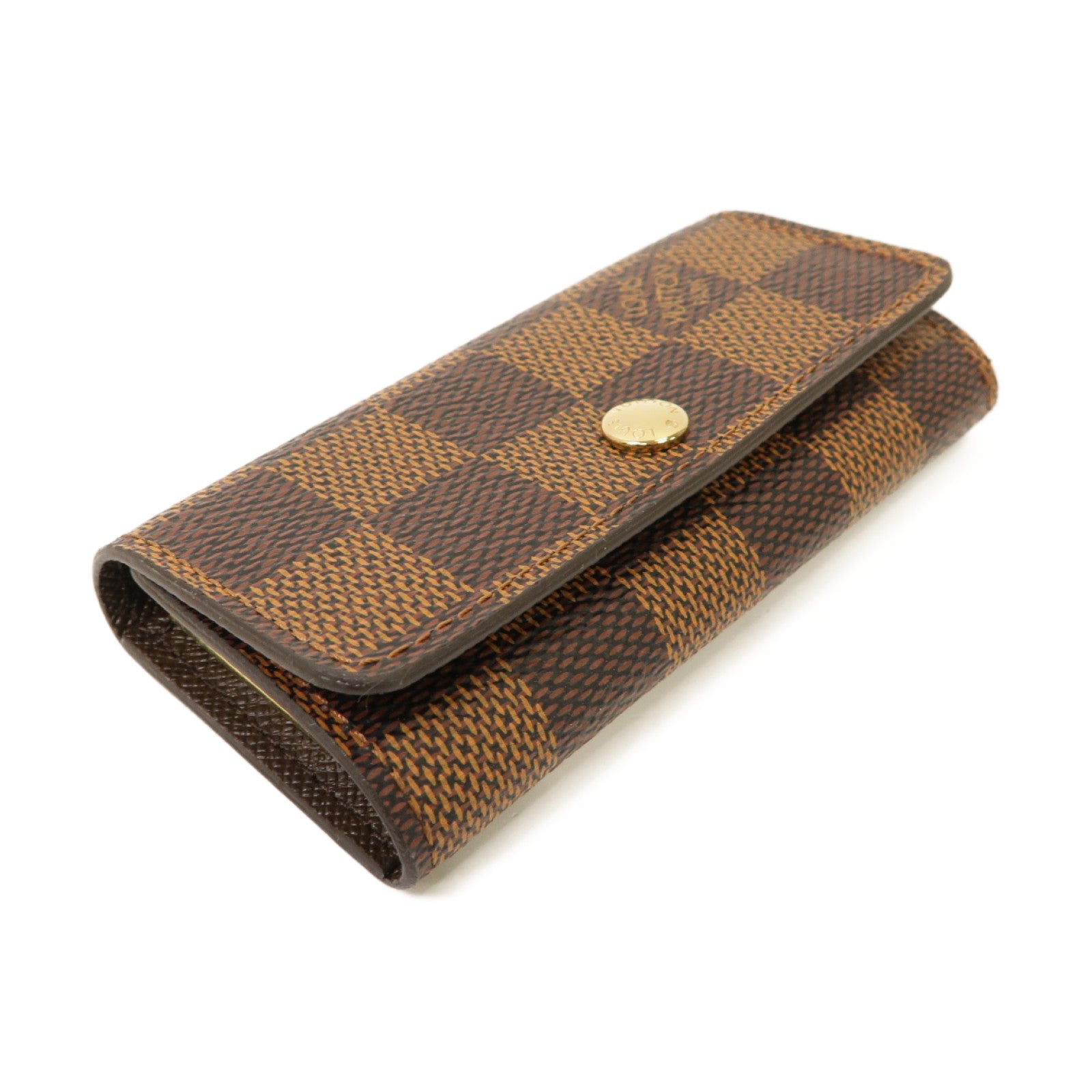 LOUIS VUITTON Damier Key case 4金扣鎖匙包棕色
