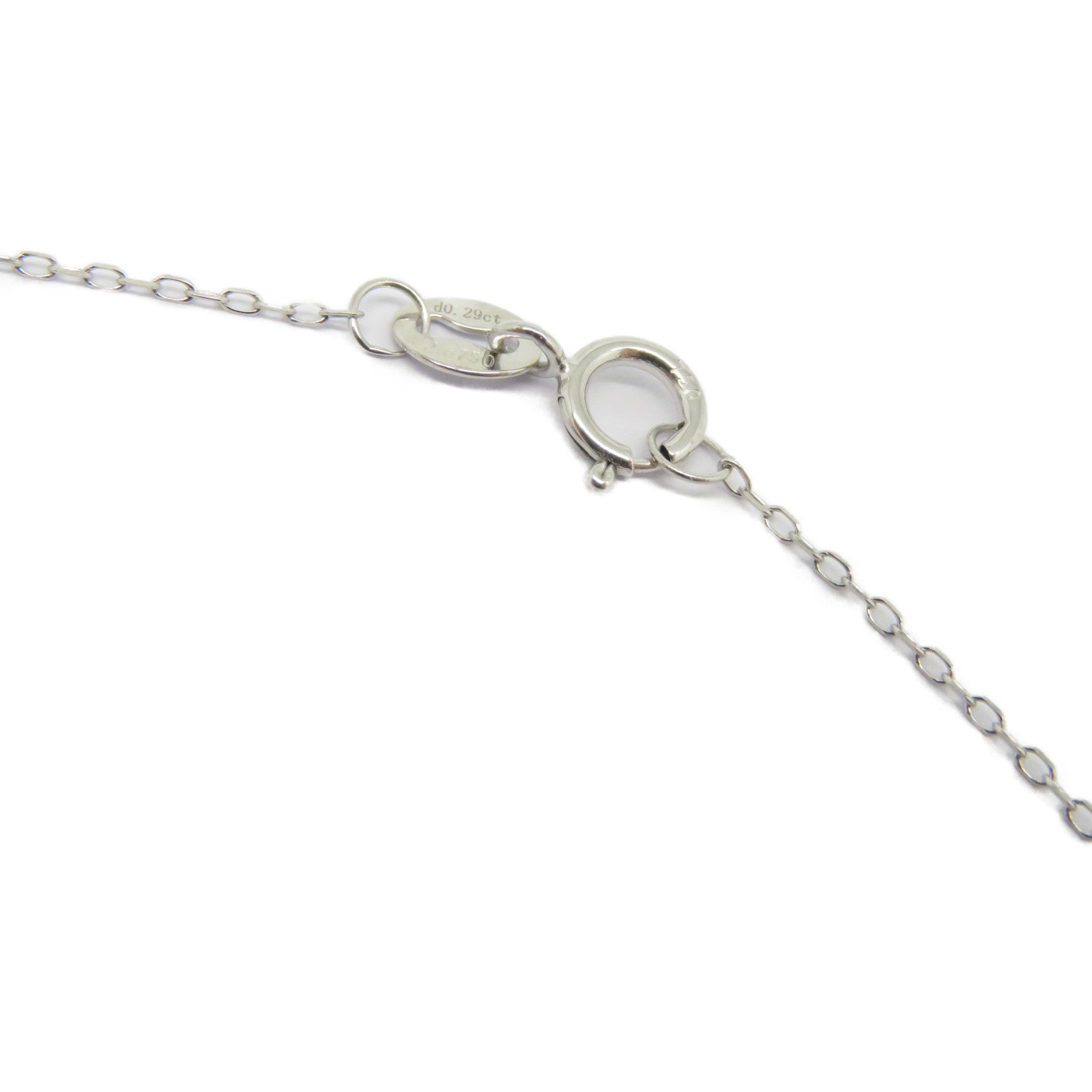 JEWELRY 18K白金Diamond Necklace 0.29ct鑽石項鍊銀色