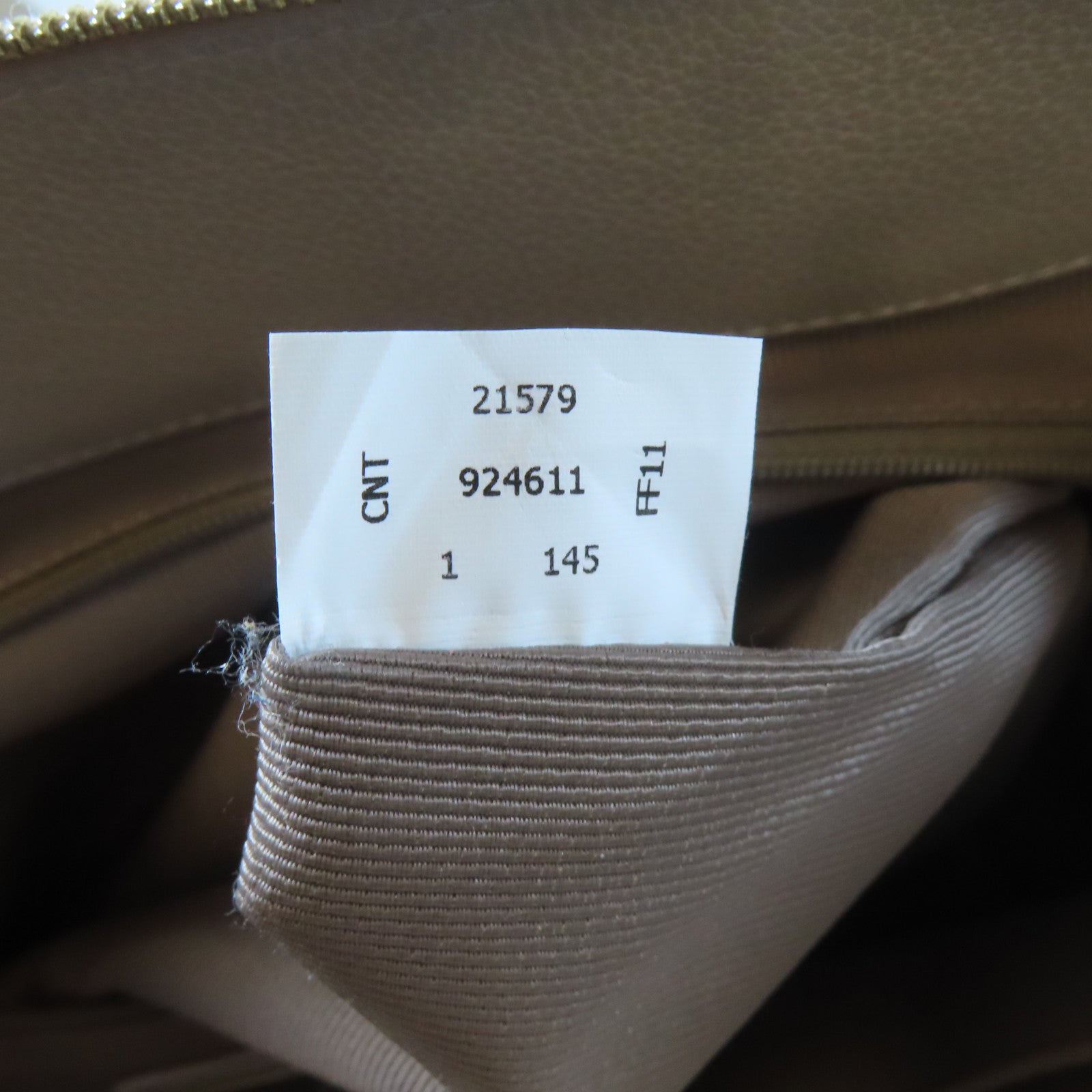 Furla 牛皮皮革Tote Bag金扣肩背袋淺褐色