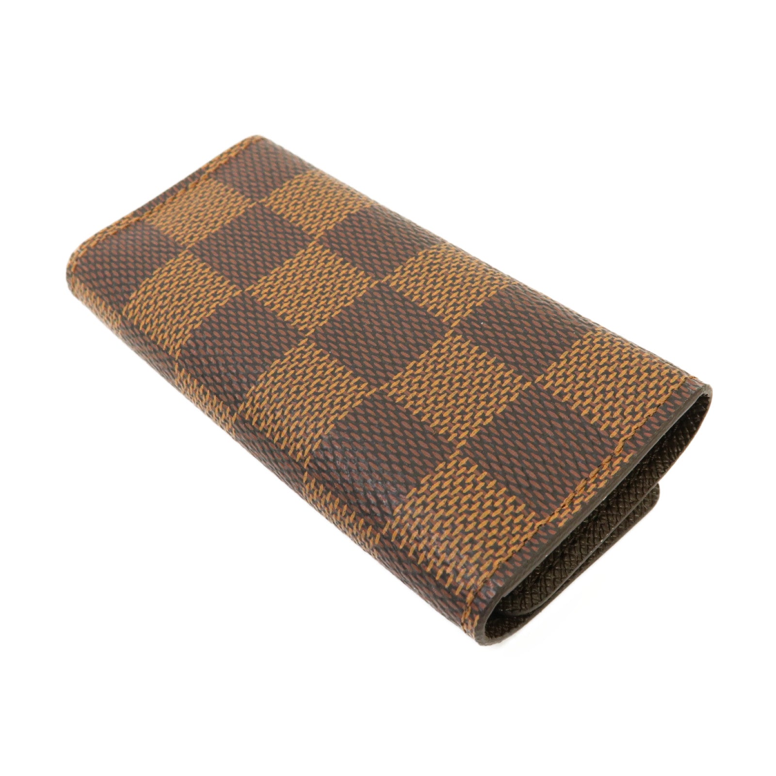 LOUIS VUITTON Damier Key case 4金扣鎖匙包棕色