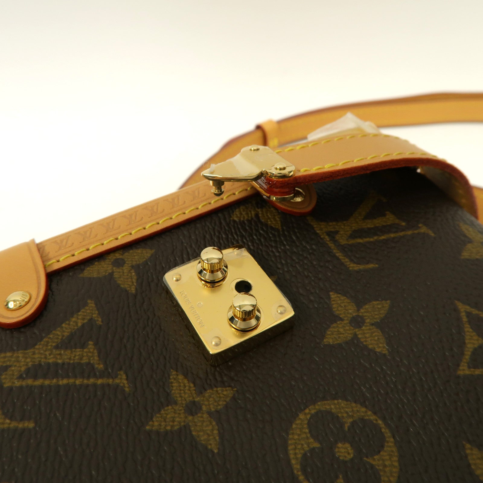 LOUIS VUITTON Monogram Side Trunk MM金扣手挽肩背兩用袋啡色