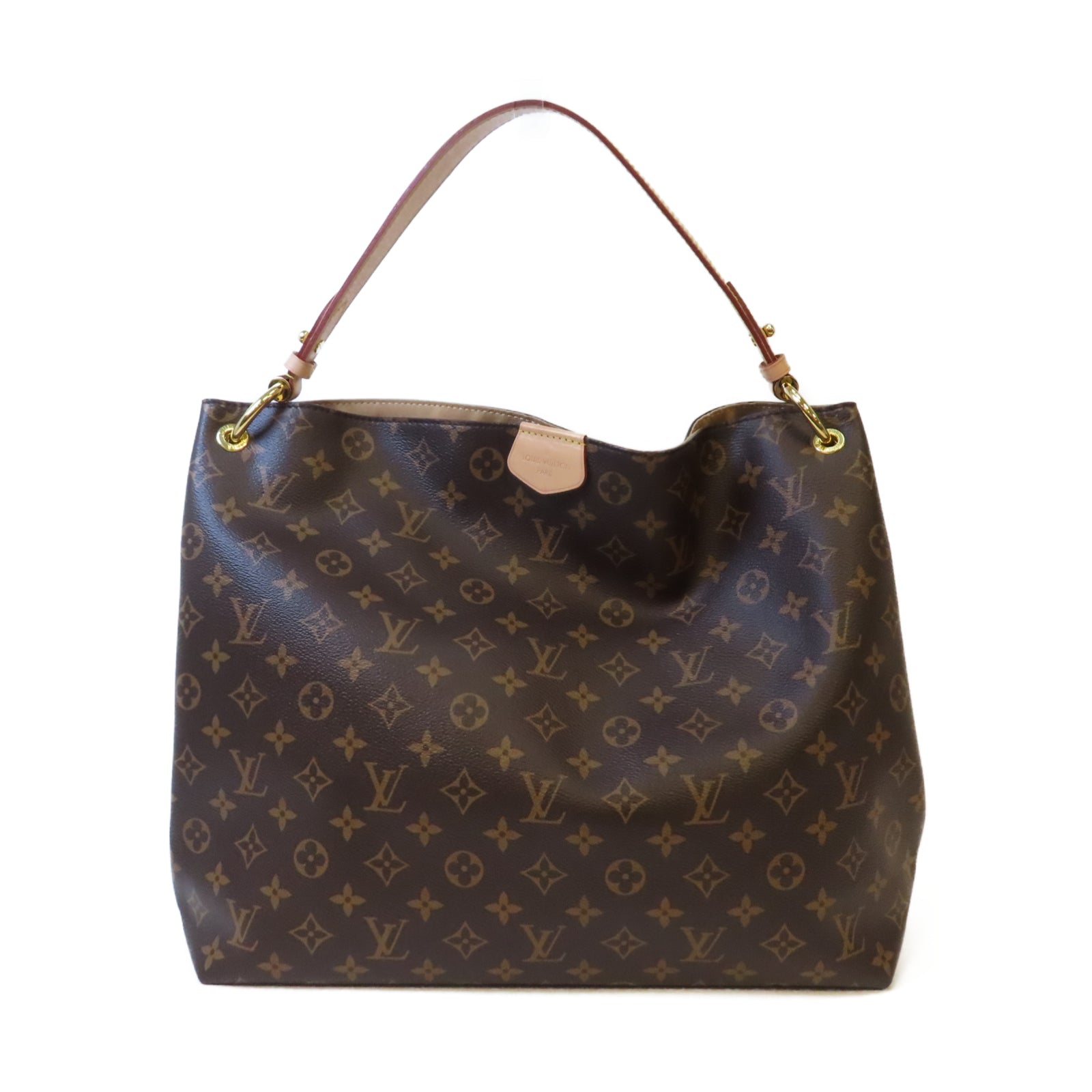 LOUIS VUITTON Monogram Graceful MM金扣肩背袋啡色