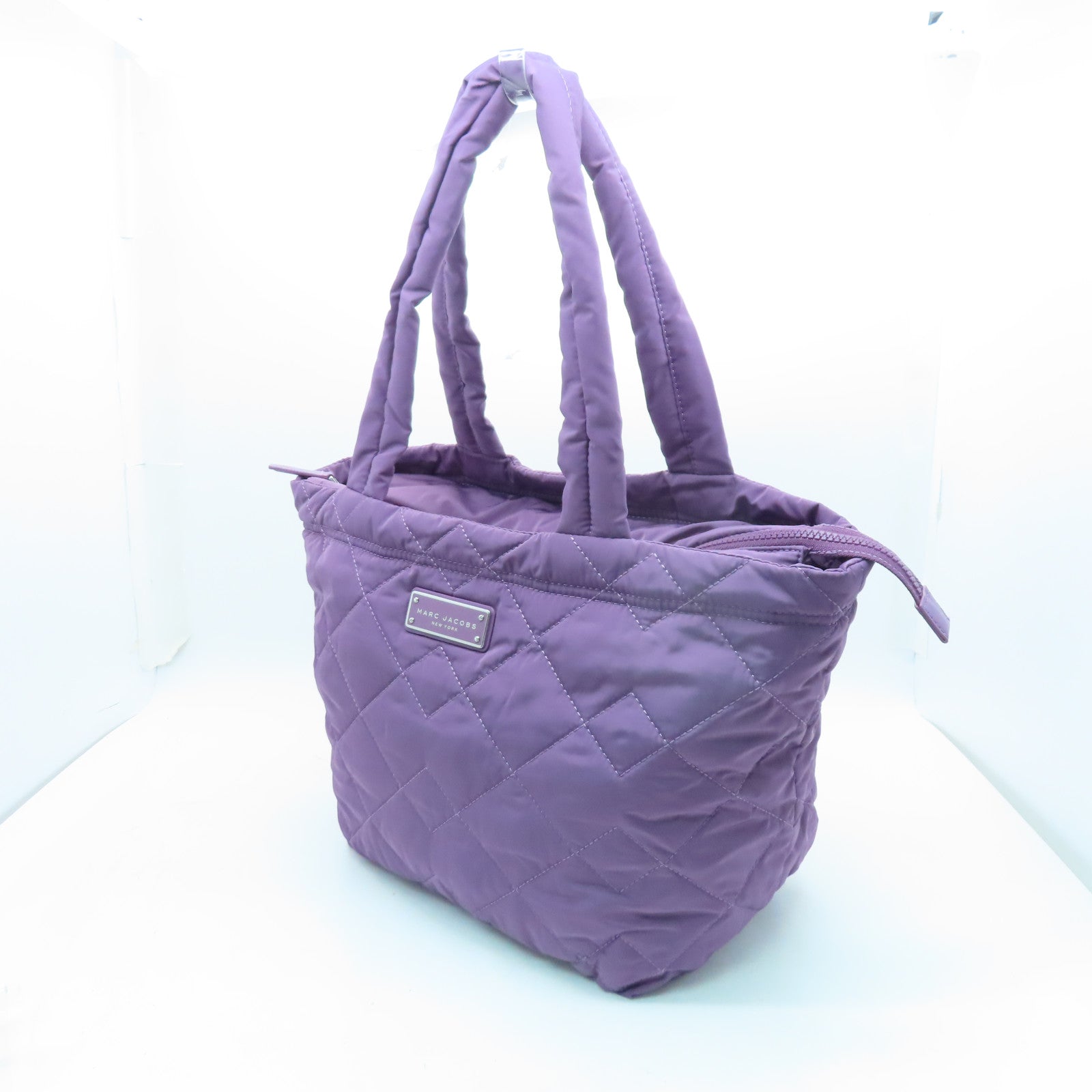 MARC JACOBS 尼龍Tote Bag銀扣手挽袋紫色