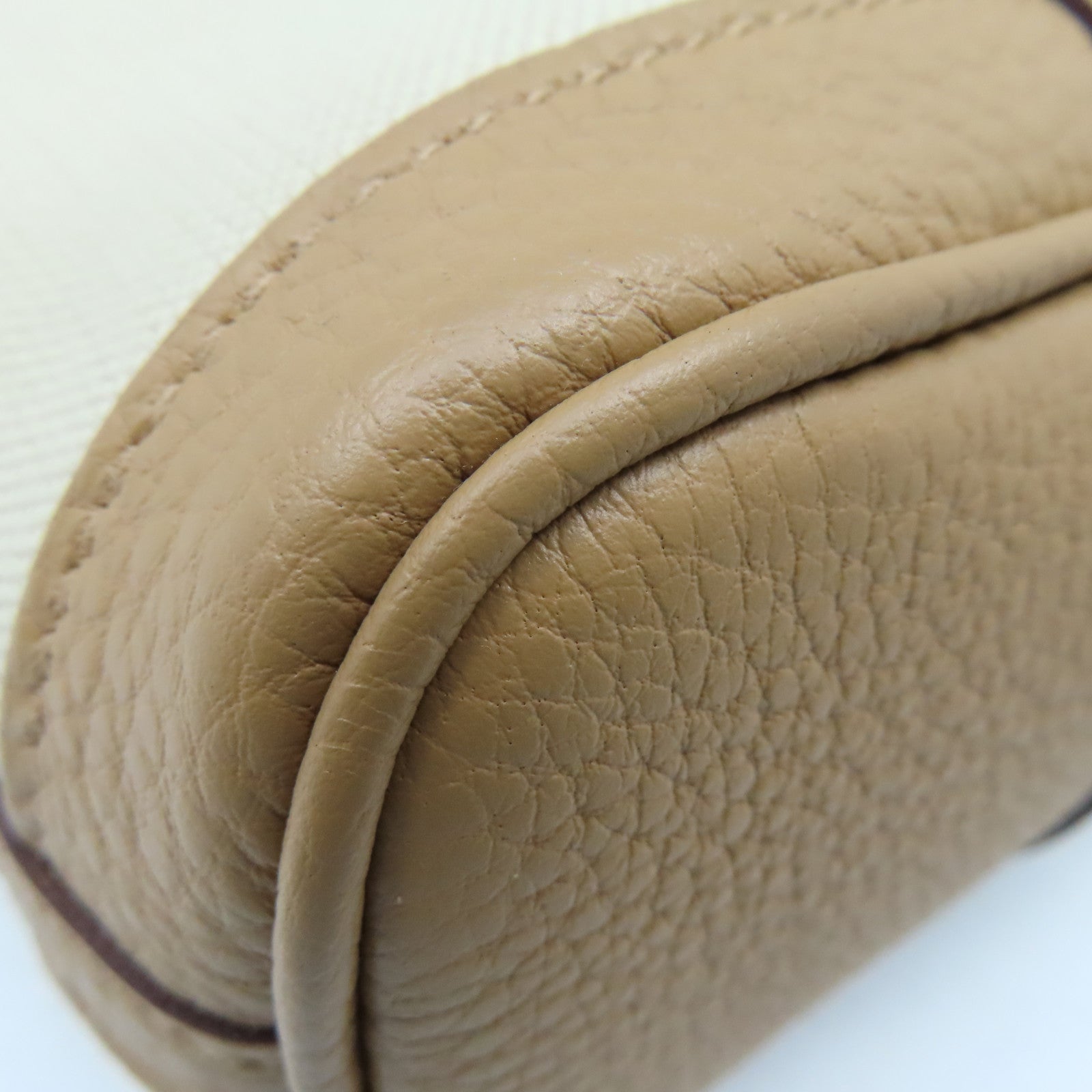 HERMES 帆布Garden File PM 2Way Tote Bag銀扣手挽肩背兩用袋Biscuit餅乾色