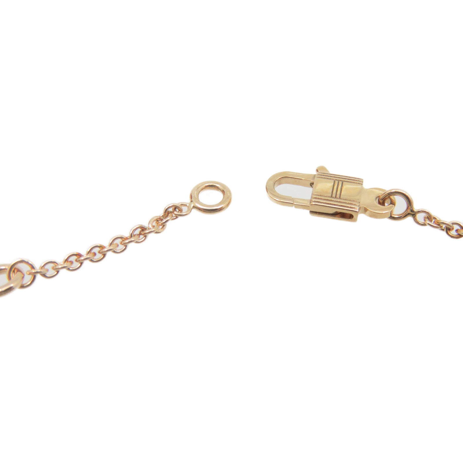 HERMES 18K玫瑰金Kelly Cadenas Pendant Necklace項鏈