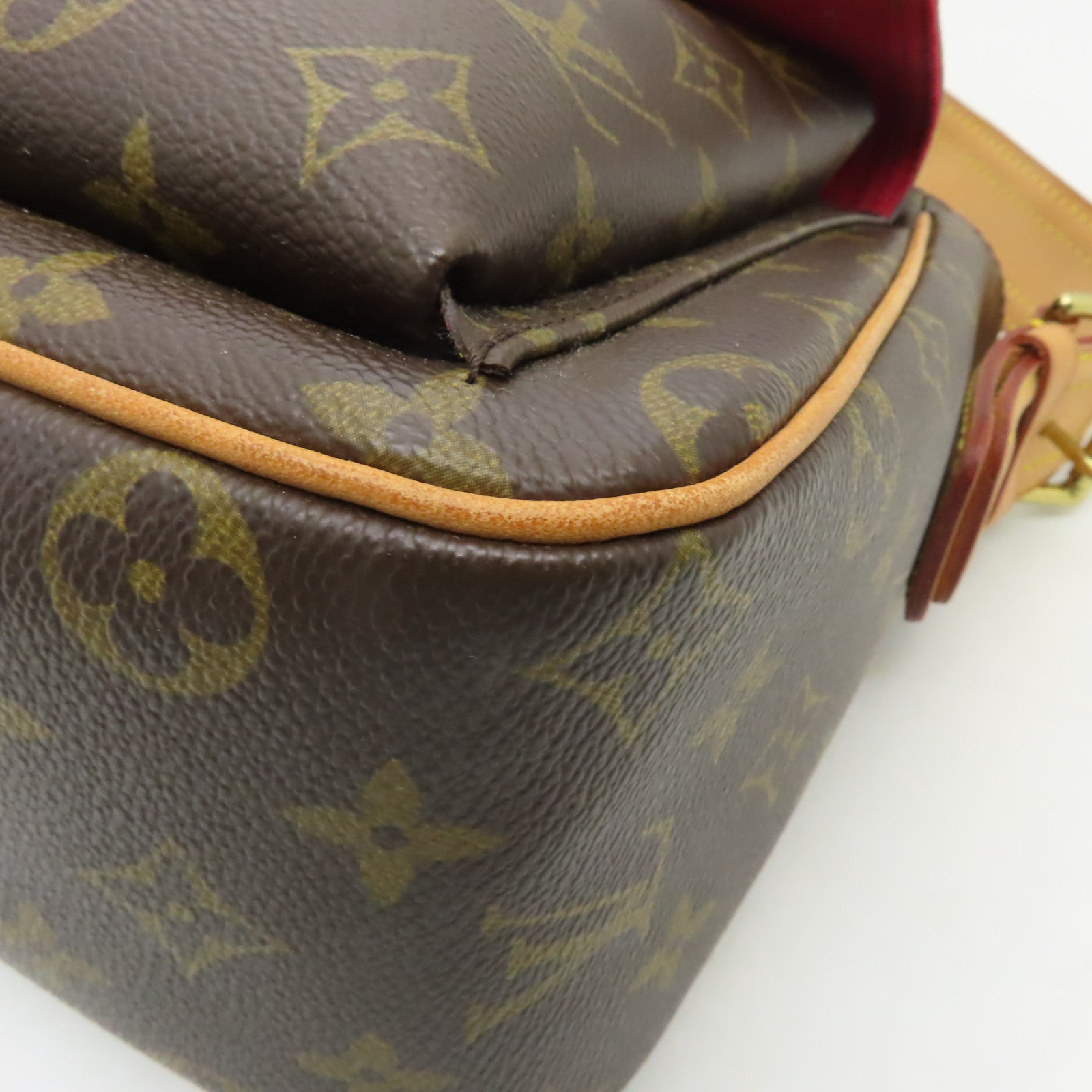LOUIS VUITTON Monogram Viva Cite GM金扣肩背袋棕色
