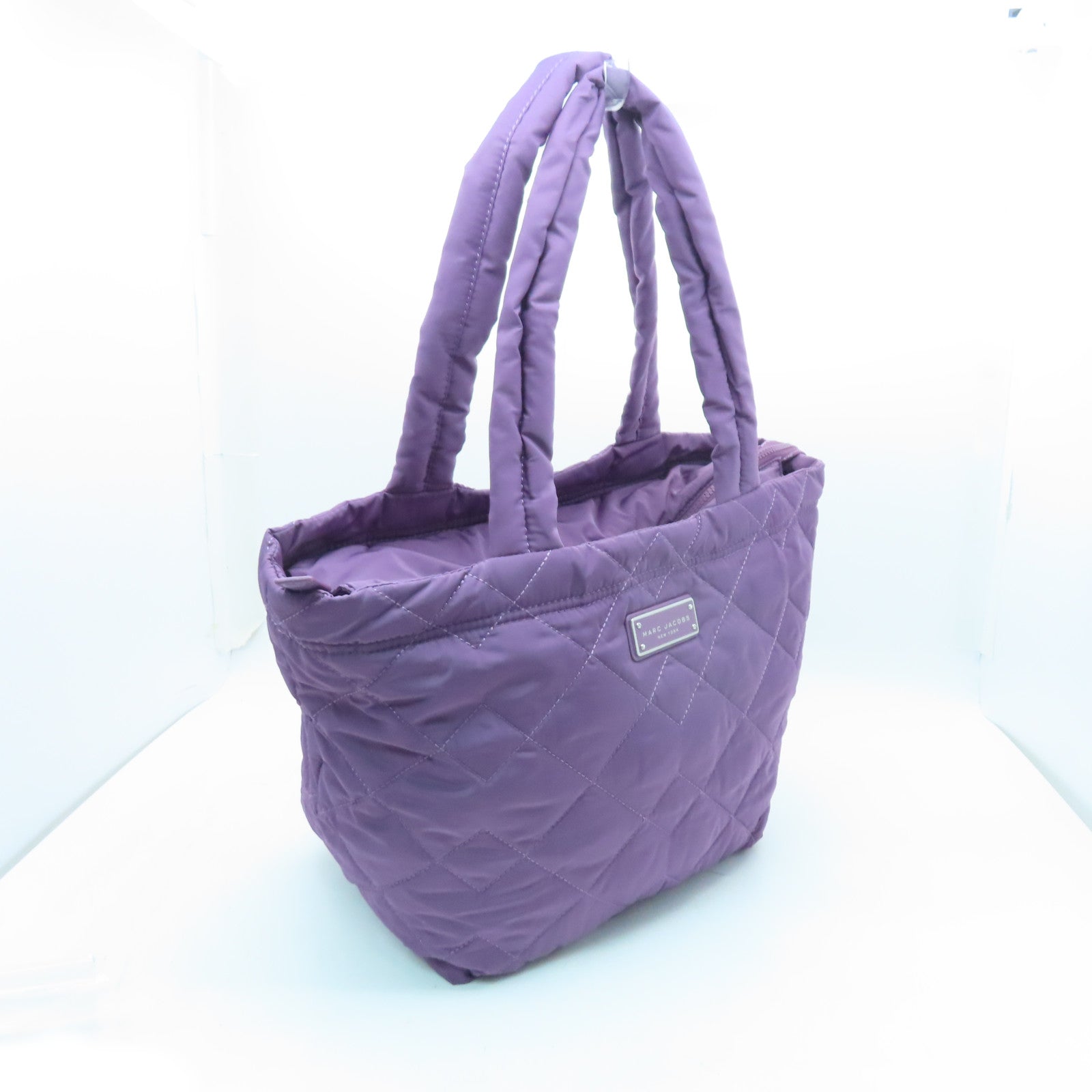 MARC JACOBS 尼龍Tote Bag銀扣手挽袋紫色
