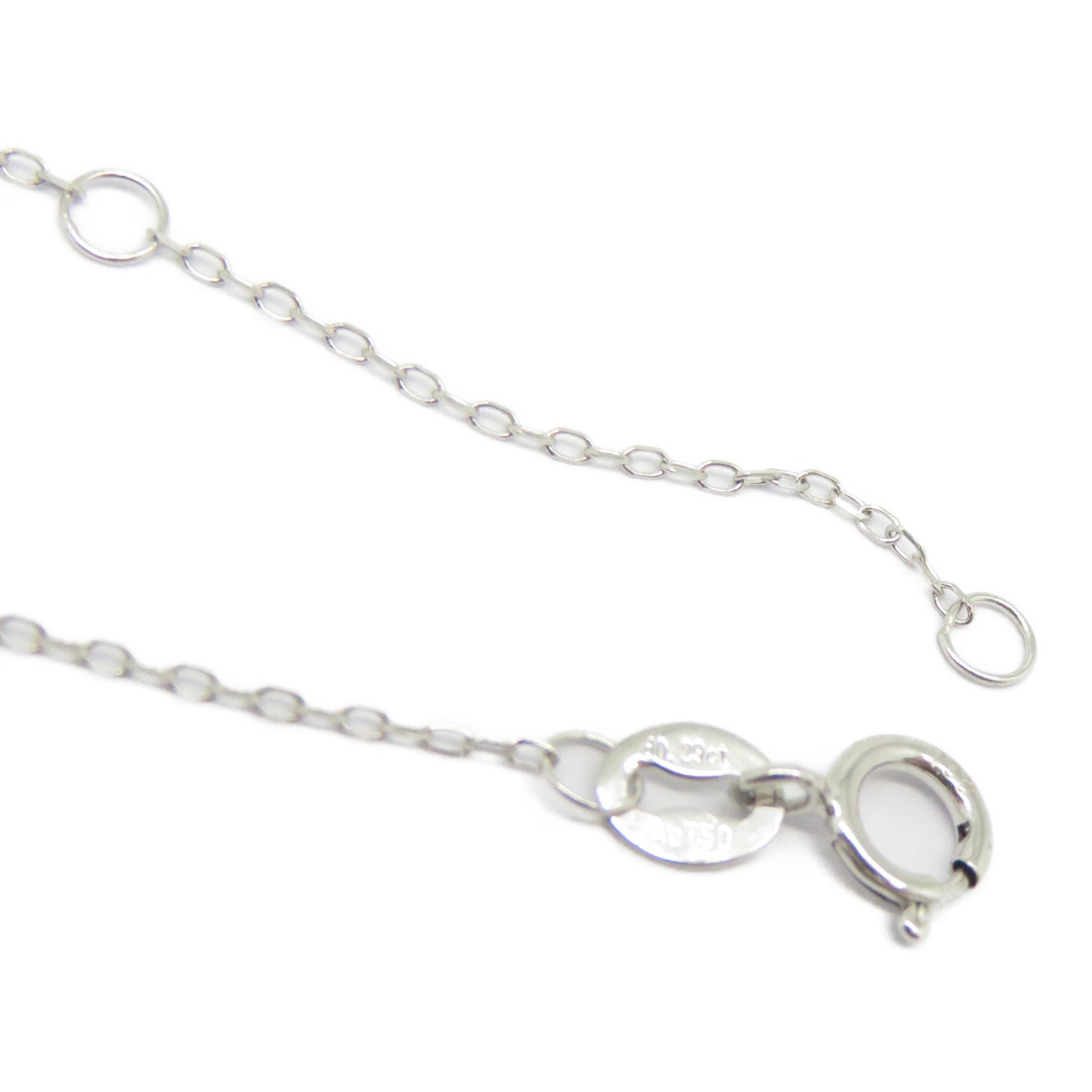 JEWELRY 18K白金Diamond Necklace 0.29ct鑽石項鍊銀色