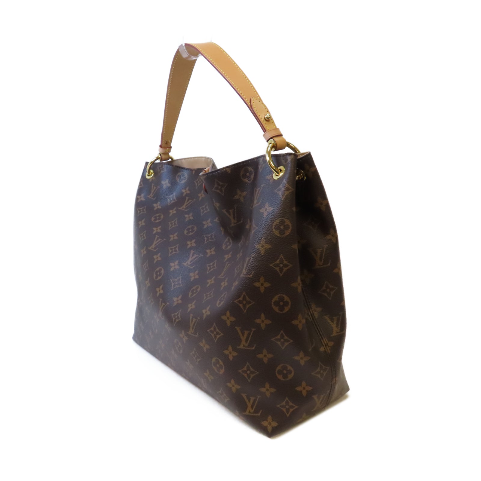 LOUIS VUITTON Monogram Graceful MM金扣肩背袋啡色